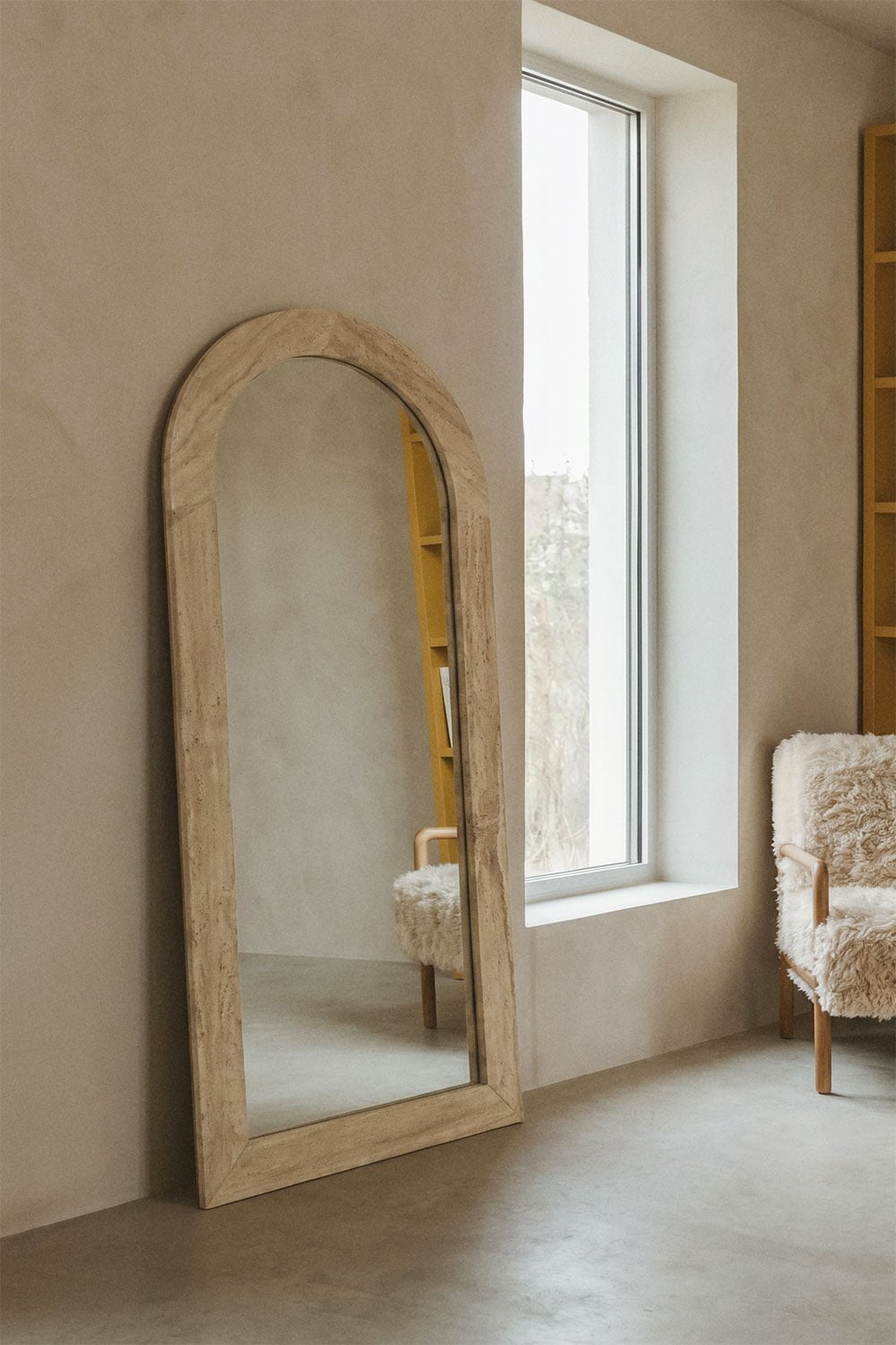 Alune natural stone wall mirror, gallery image 1