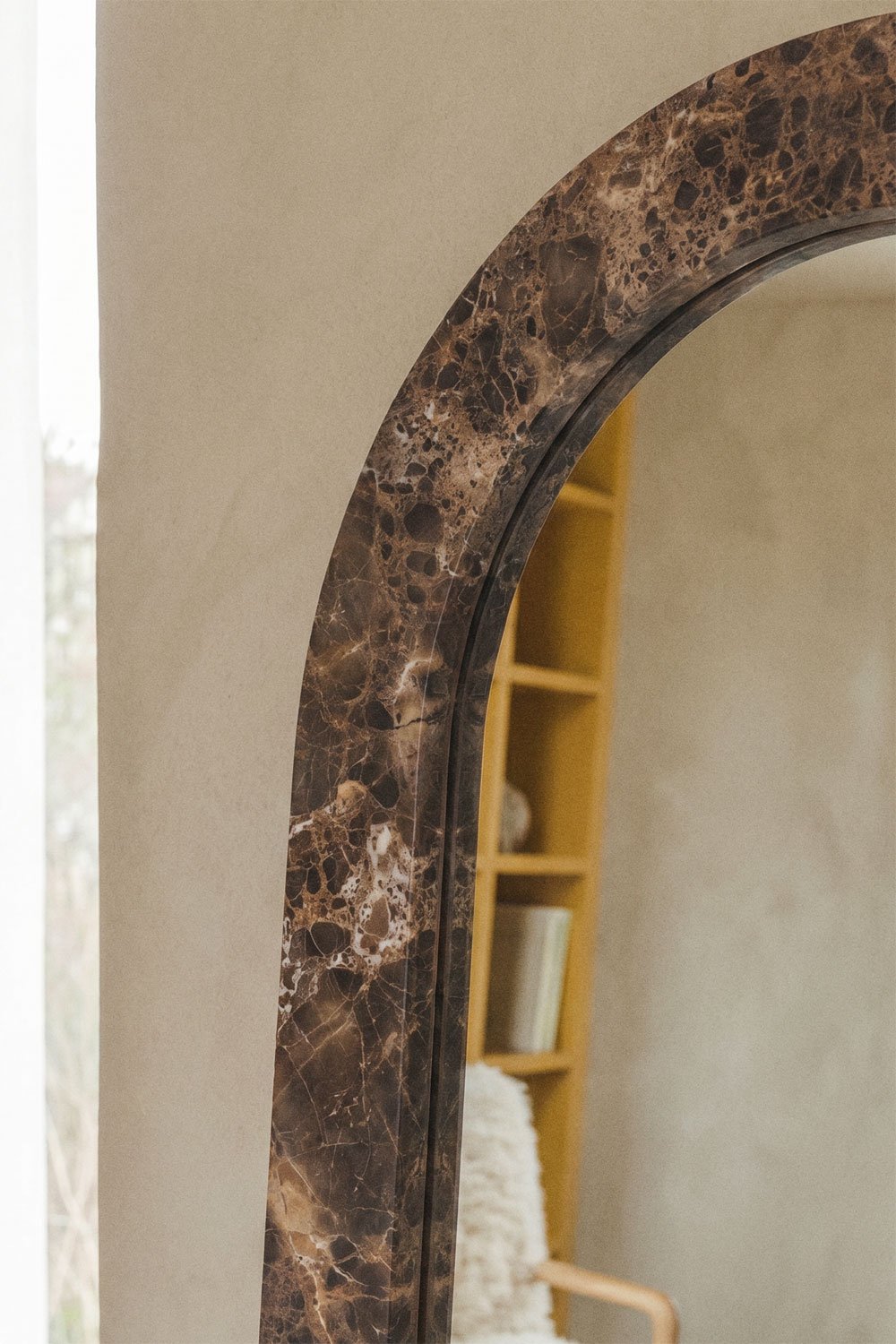 Alune natural stone wall mirror, gallery image 2