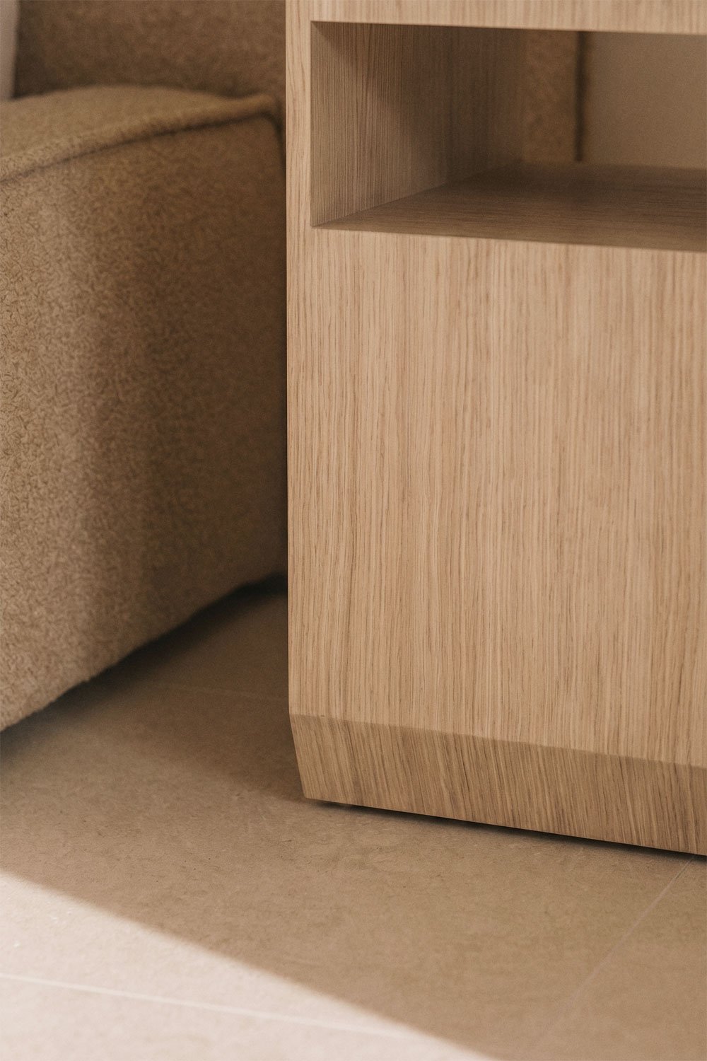 Brisbane 35x35 cm MDF and veneer bedside table, gallery image 2