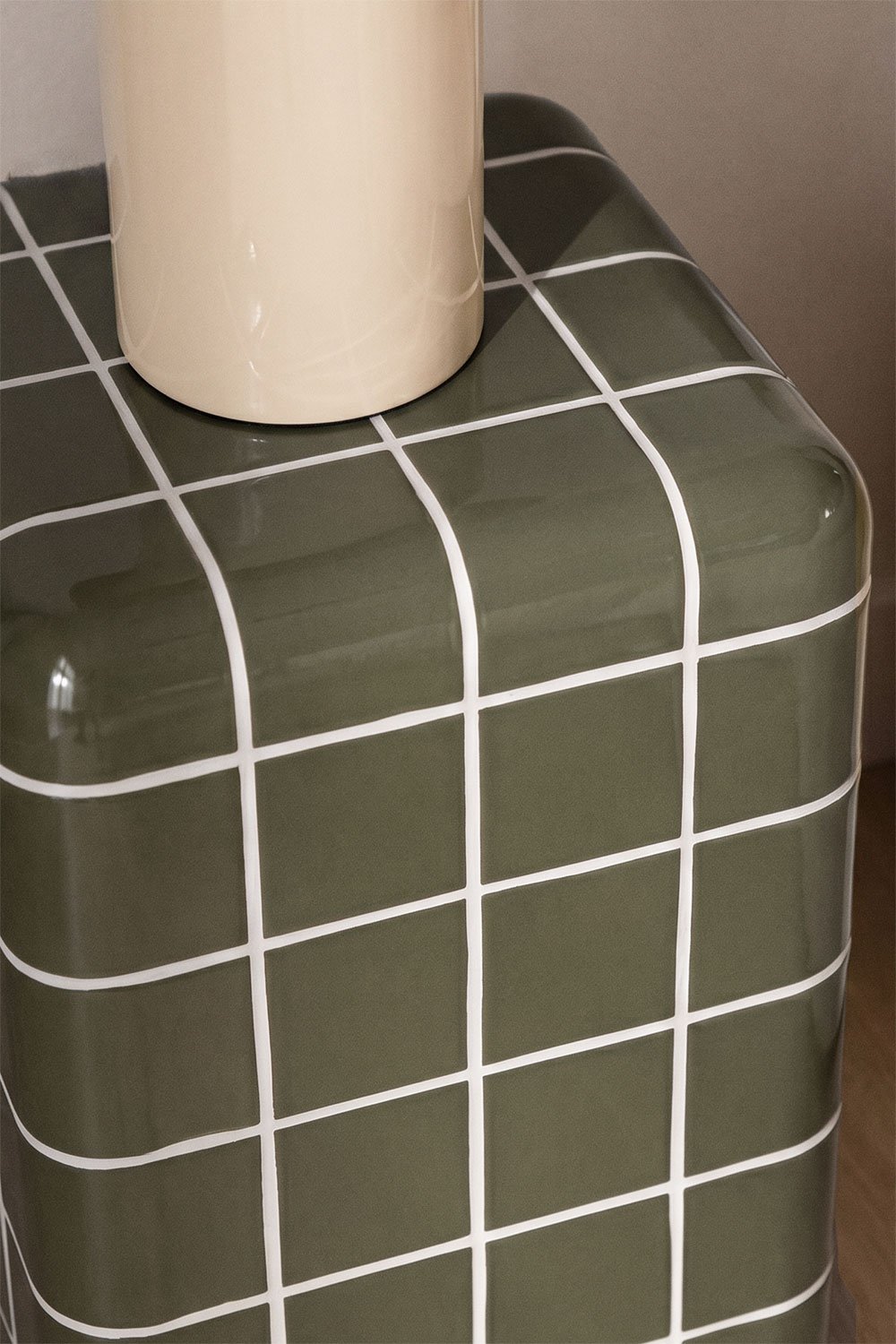 Pack of 2 nightstands 30x30 cm in cement tile look Eleonor, gallery image 2