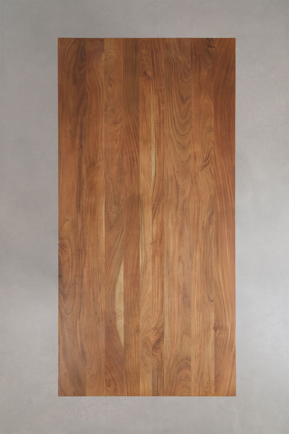Rectangular dining table 200x100 cm in acacia wood and steel Milet, gallery image 8