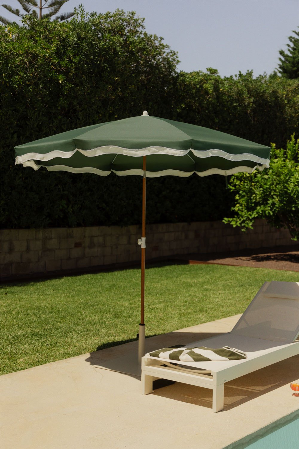 Jarko parasol Ø230 cm in fabric and steel, gallery image 1