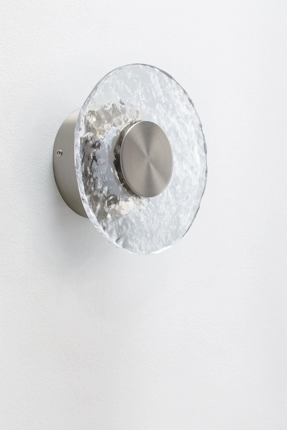 Lorenzo Ø20 cm LED wall sconce in glass and iron, gallery image 3