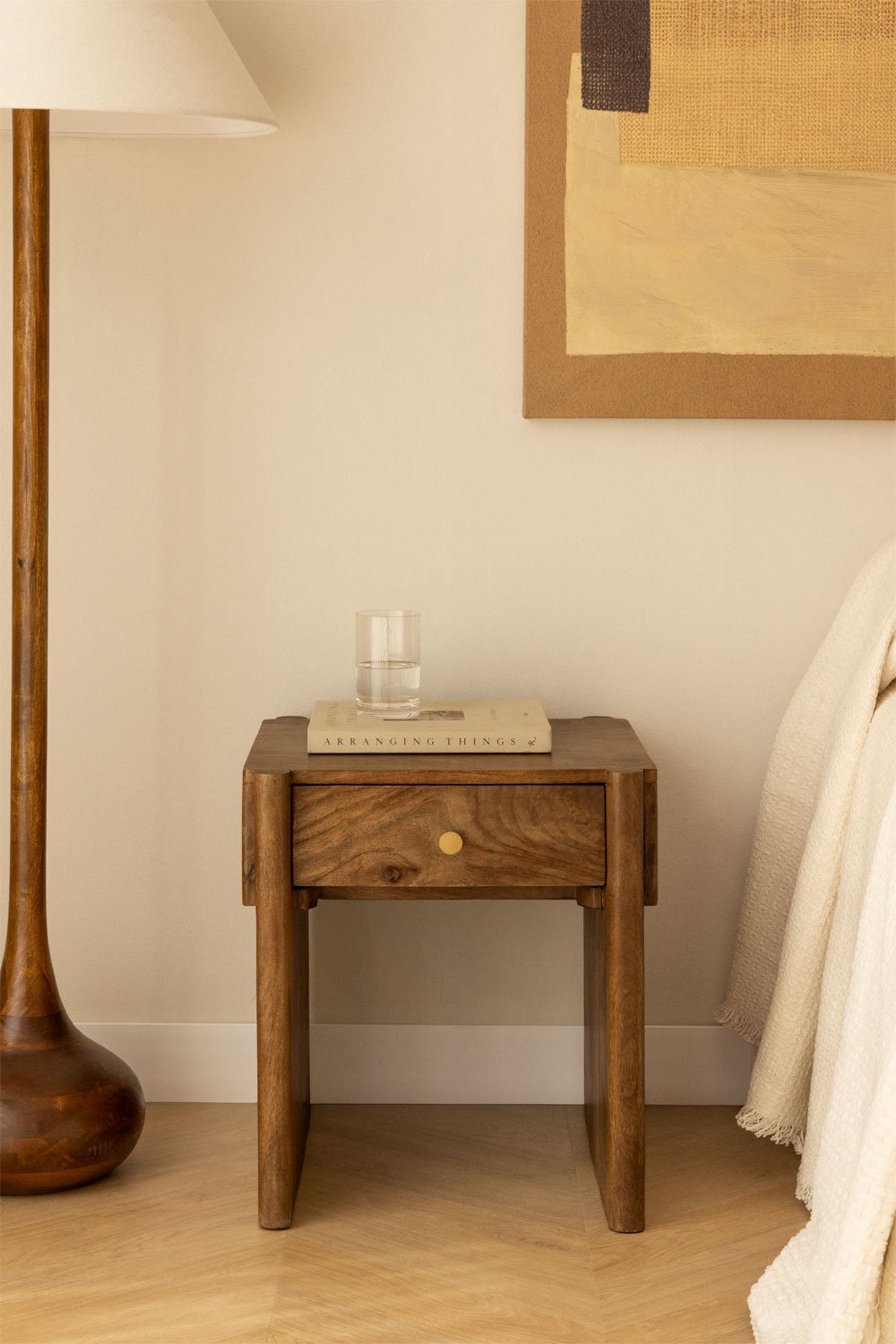 Antonela 45x45 cm mango wood nightstand, gallery image 1