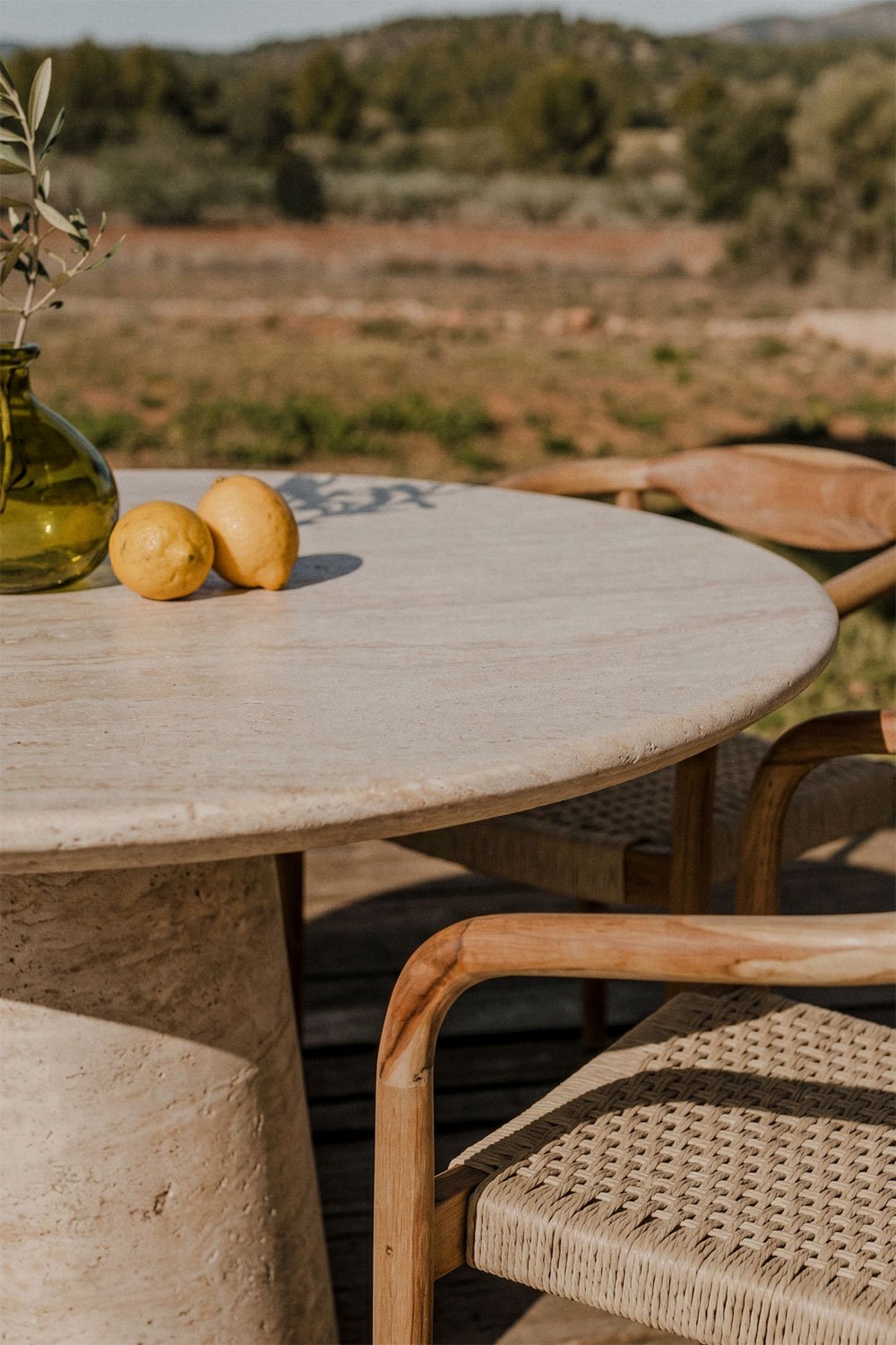 Noemi round Ø120 cm cement garden table, gallery image 2