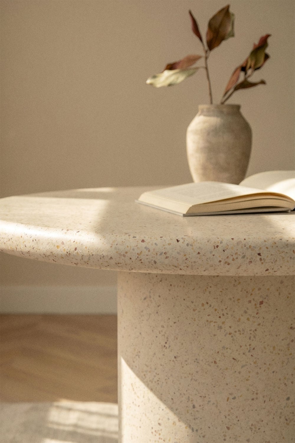 Emiria round cement dining table, gallery image 2