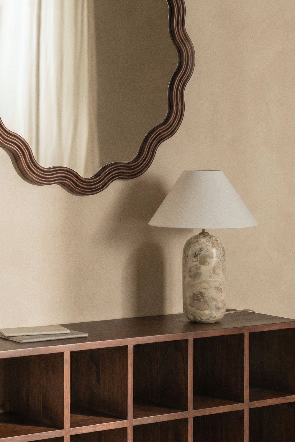 Yalvira natural stone table lamp, gallery image 1