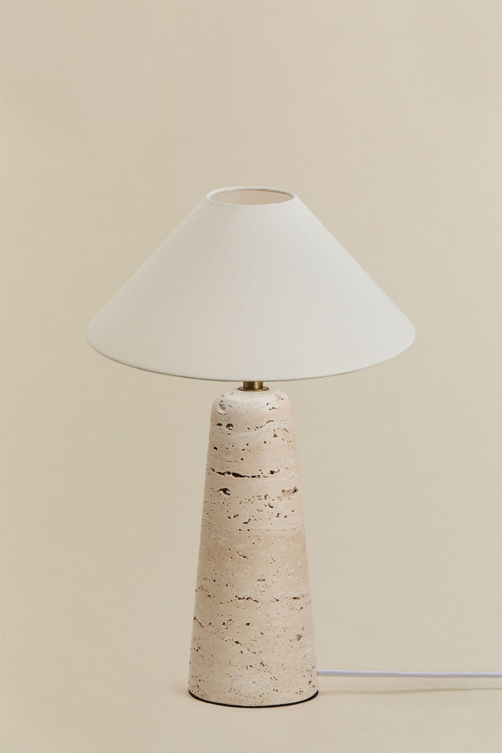 Davise travertine table lamp, gallery image 3