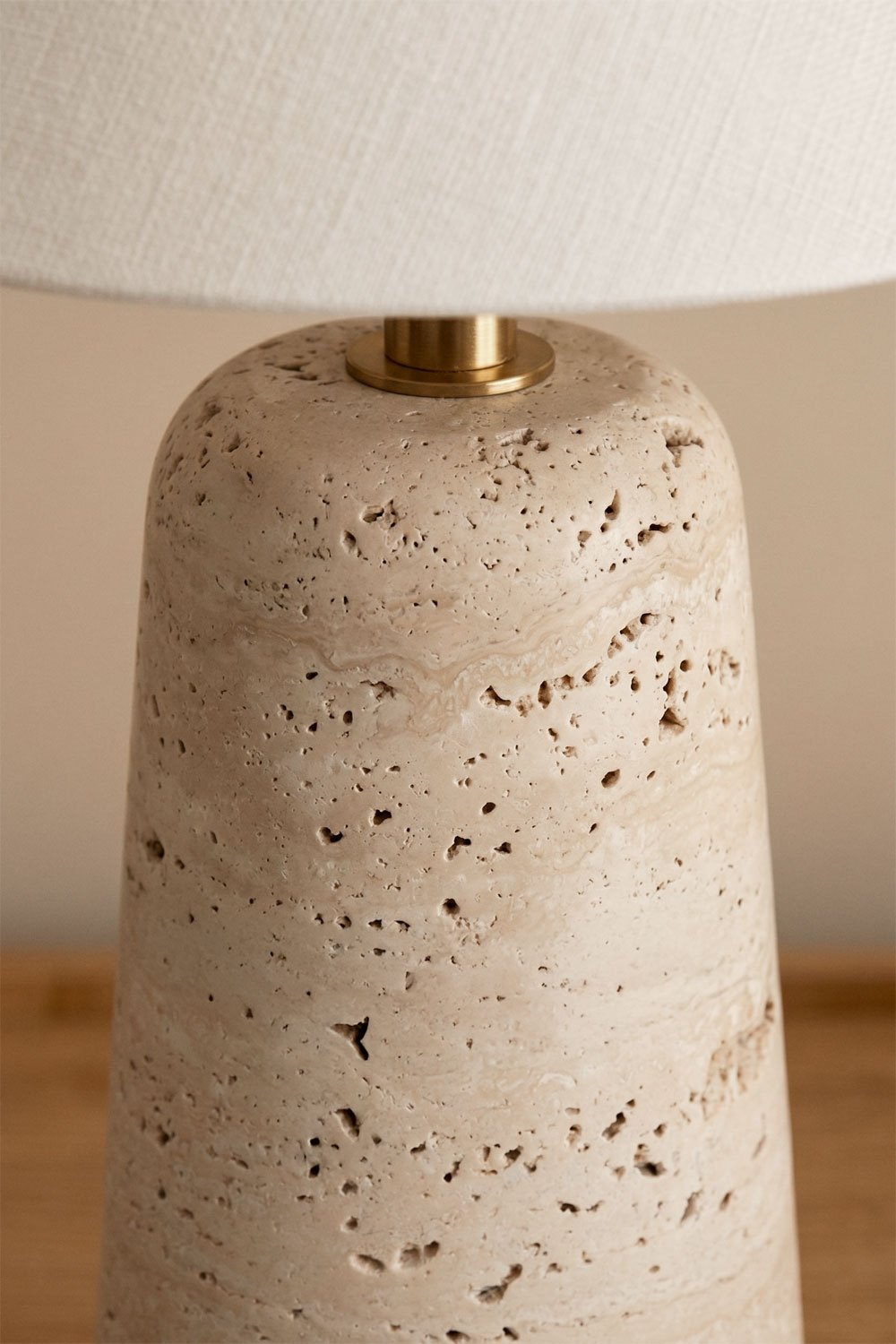 Davise travertine table lamp, gallery image 2