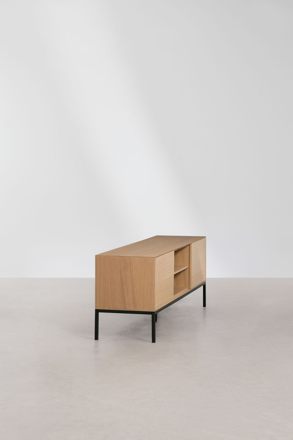 TV Stand 160x40 cm in oak veneer MDF Bromley, gallery image 4