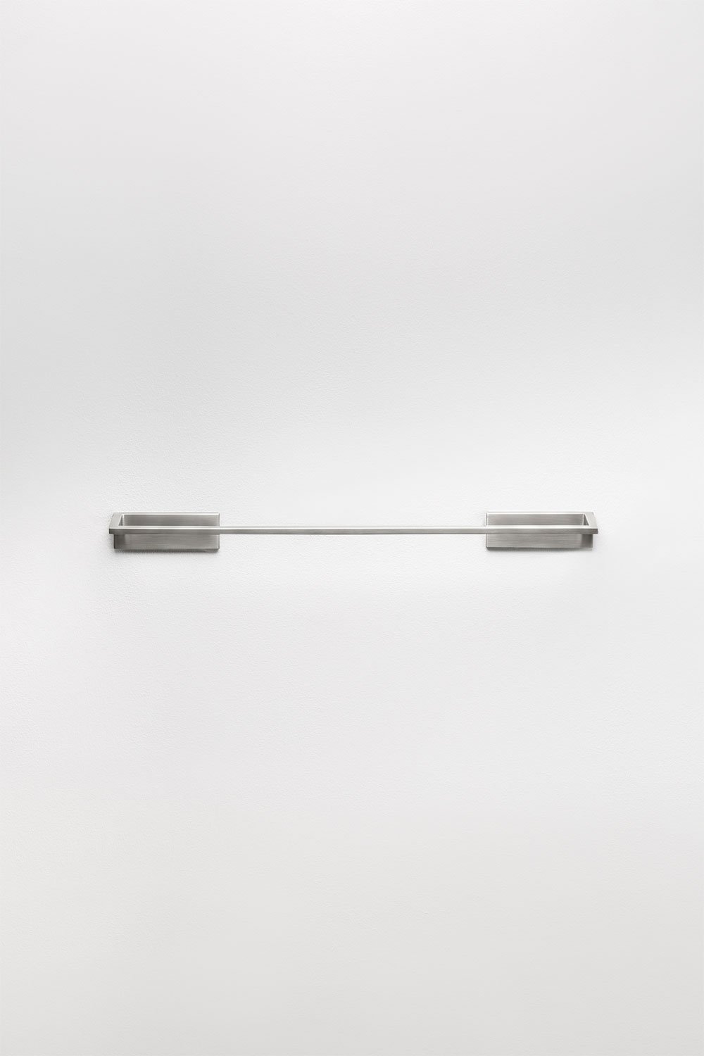 Wall-mounted stainless steel towel rail with 60 cm bar in brushed grey Jalter, gallery image 4
