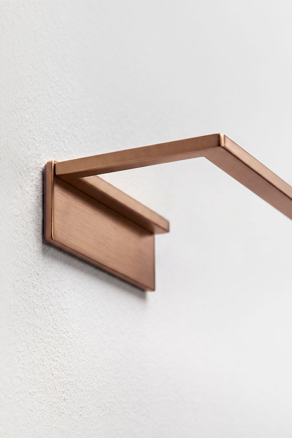 Wall-mounted stainless steel towel rail with 60 cm bar in brushed rose gold Jalter, gallery image 5