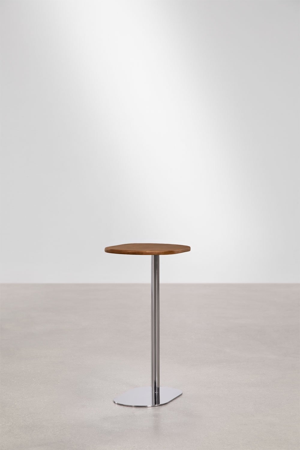 Oval side table 45x25 cm in stainless steel Lumair, gallery image 4