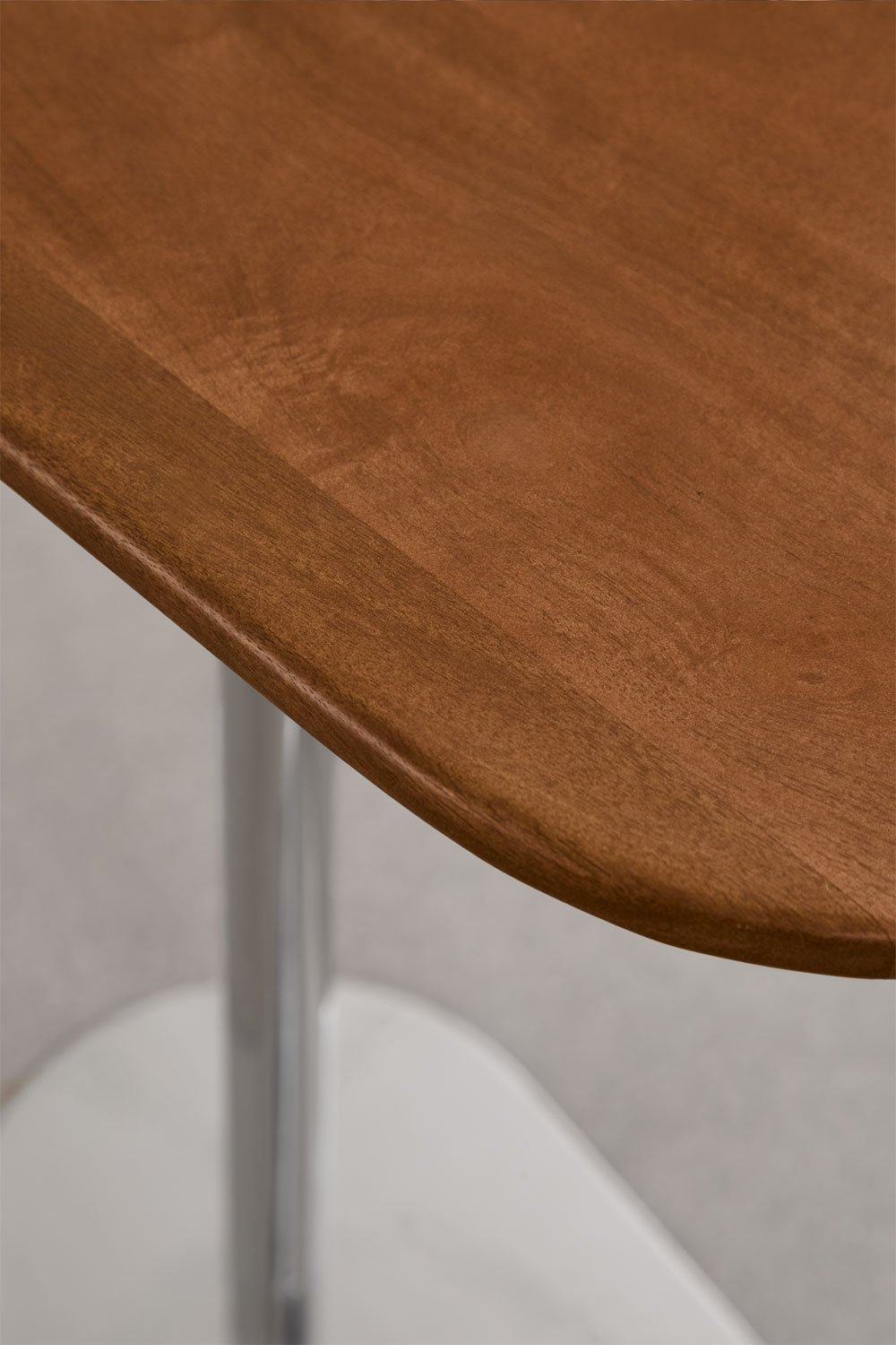 Oval side table 45x25 cm in stainless steel Lumair, gallery image 6