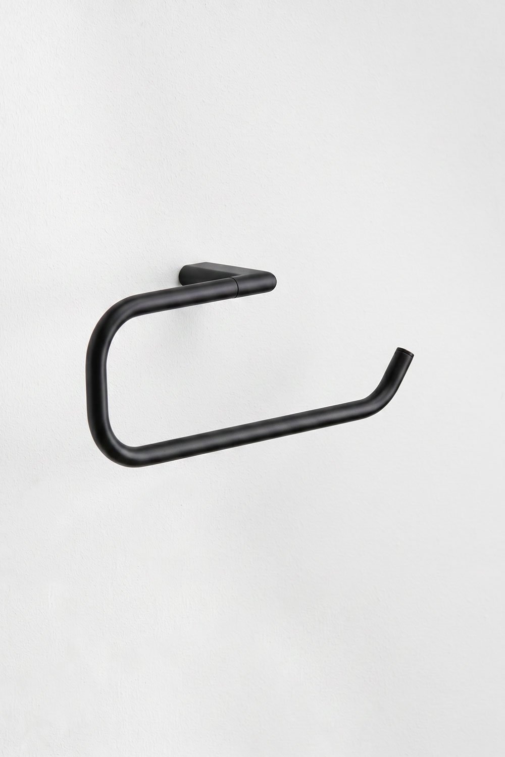 30 cm wall-mounted towel rail for bathroom in matte black stainless steel Rovent, gallery image 3