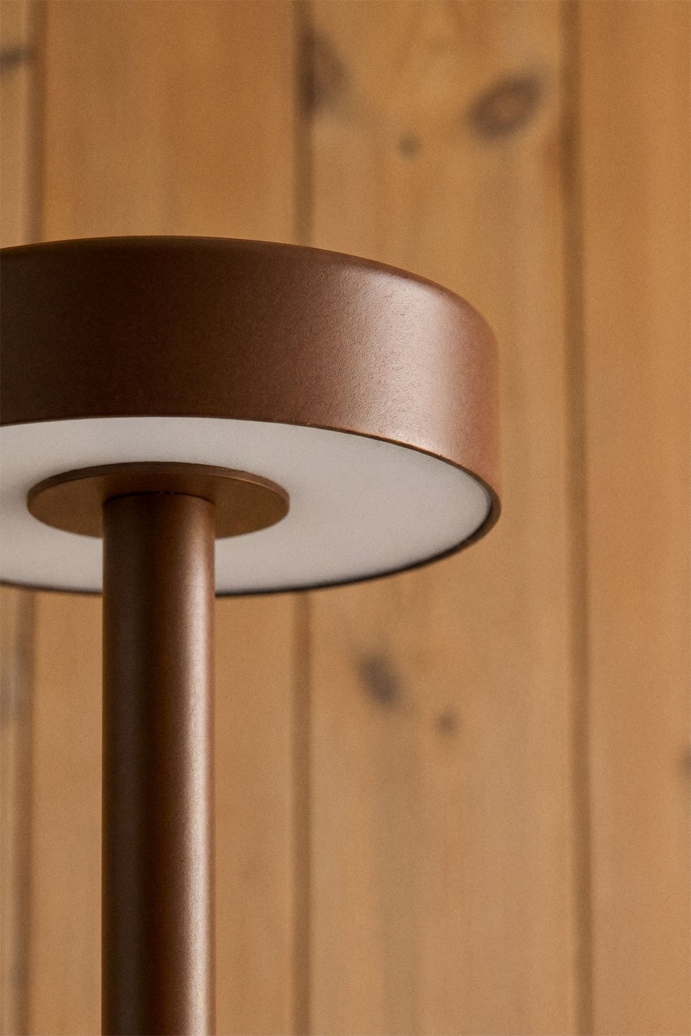 Wireless LED table lamp in iron and natural stone Arianny, gallery image 2