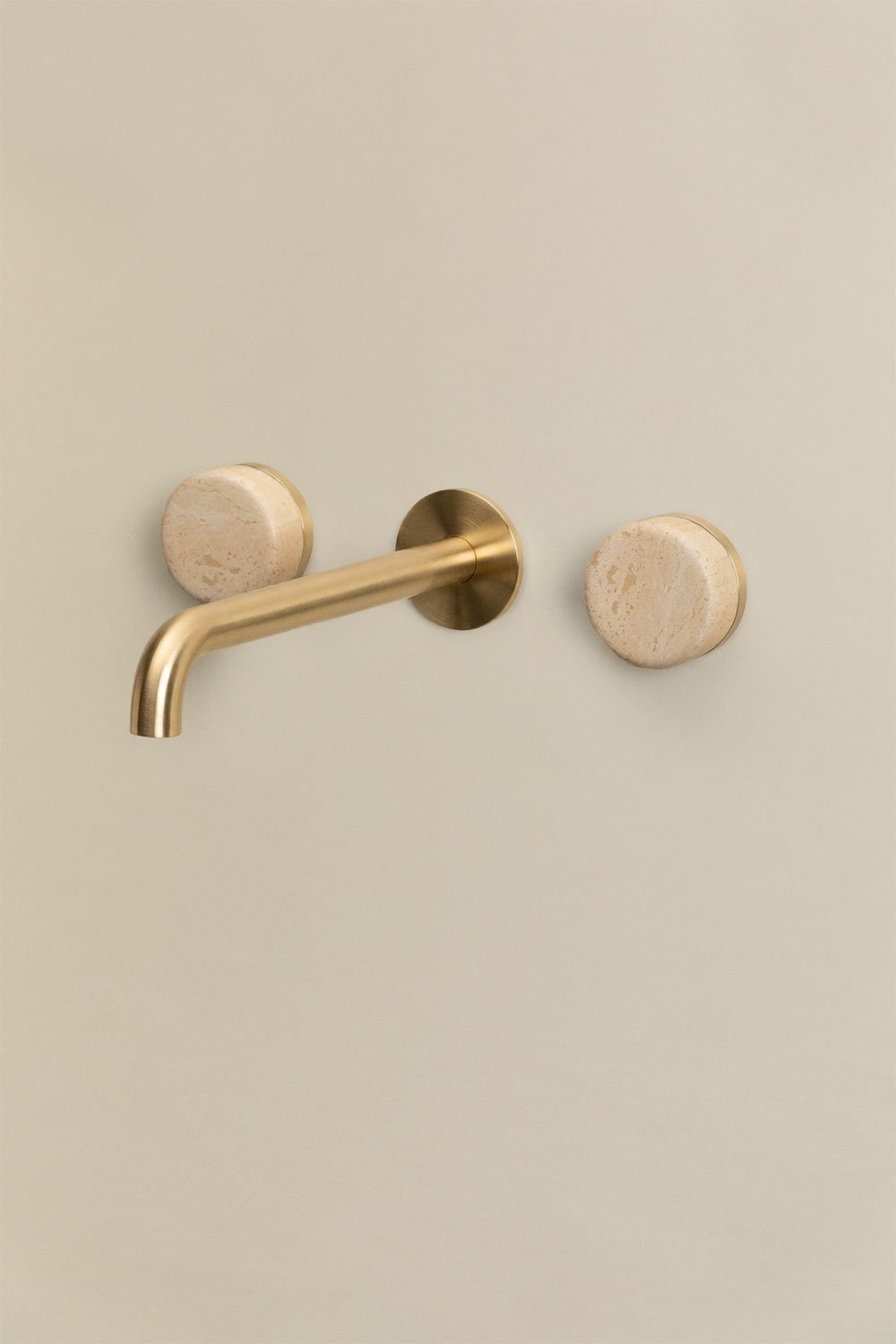 Gilstoin built-in basin mixer in brass and natural stone, gallery image 3