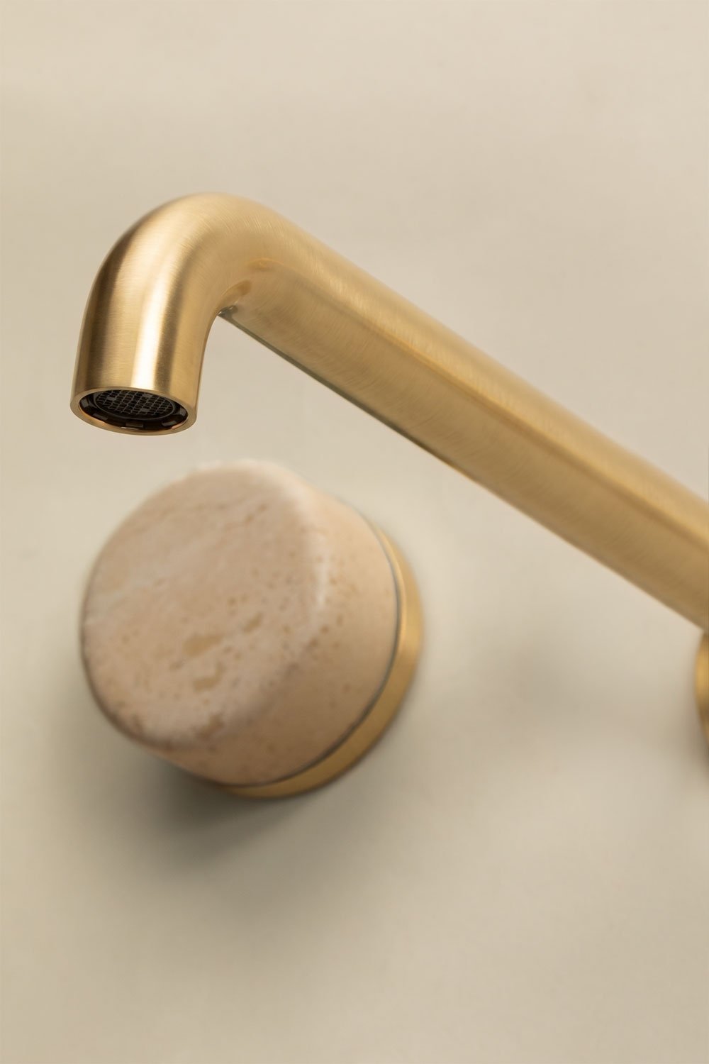 Gilstoin built-in basin mixer in brass and natural stone, gallery image 5