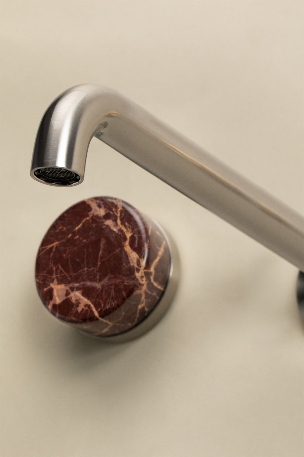 Gilstoin built-in basin mixer in brass and natural stone, gallery image 5