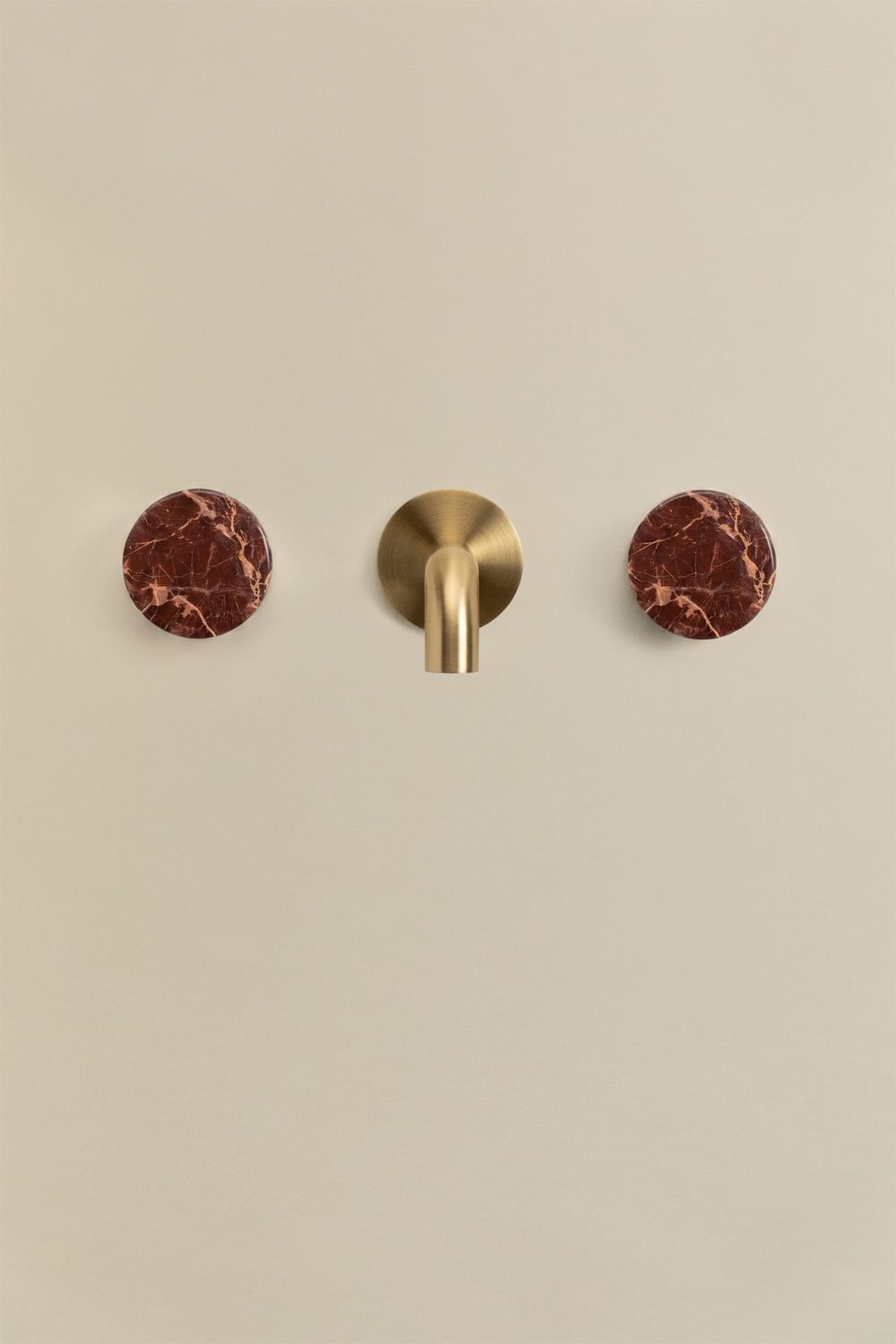 Gilstoin built-in basin mixer in brass and natural stone, gallery image 4