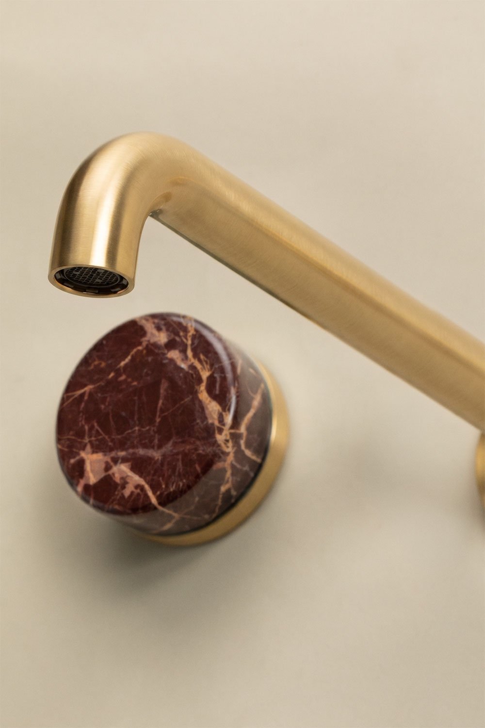 Gilstoin built-in basin mixer in brass and natural stone, gallery image 5
