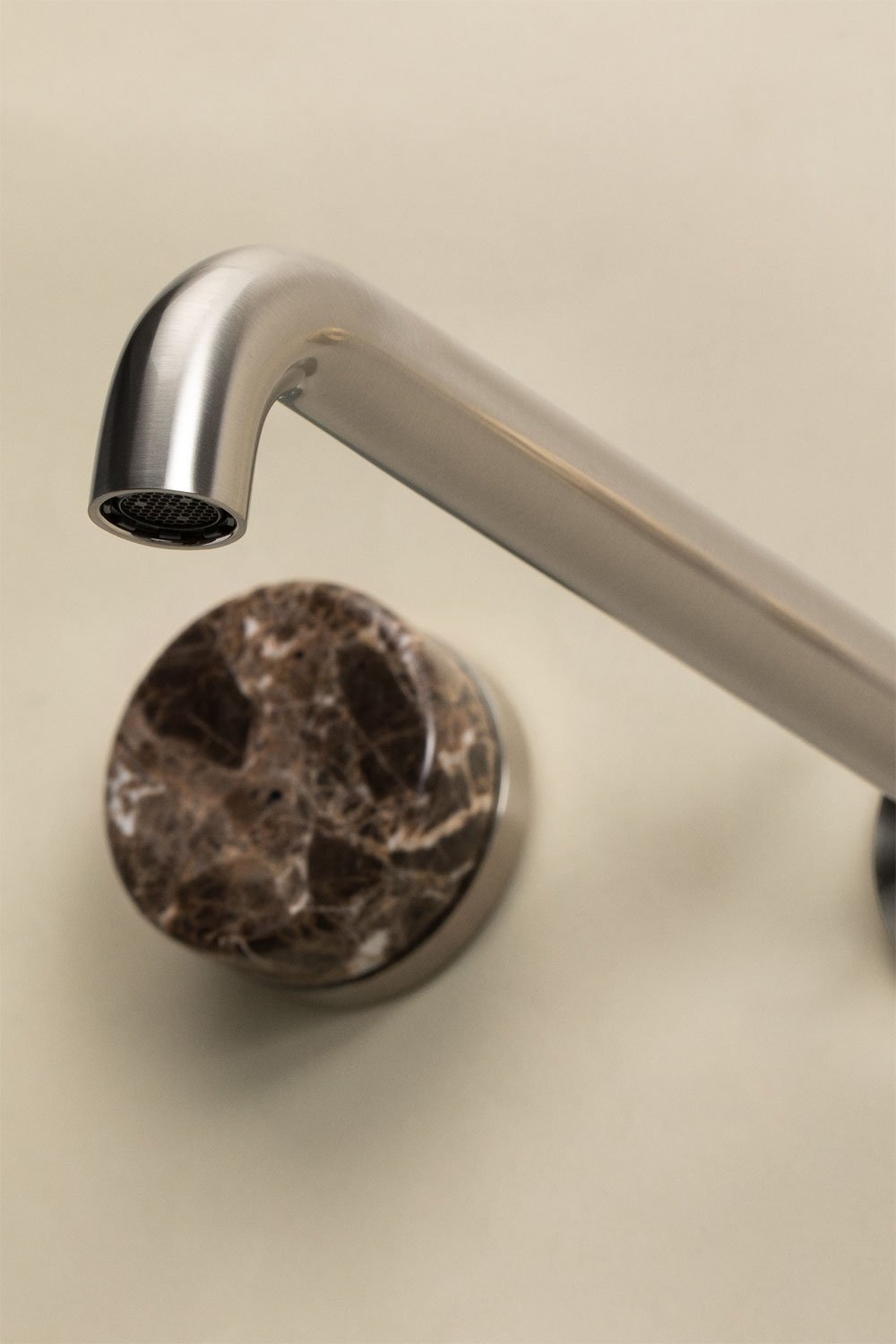Gilstoin built-in basin mixer in brass and natural stone, gallery image 5