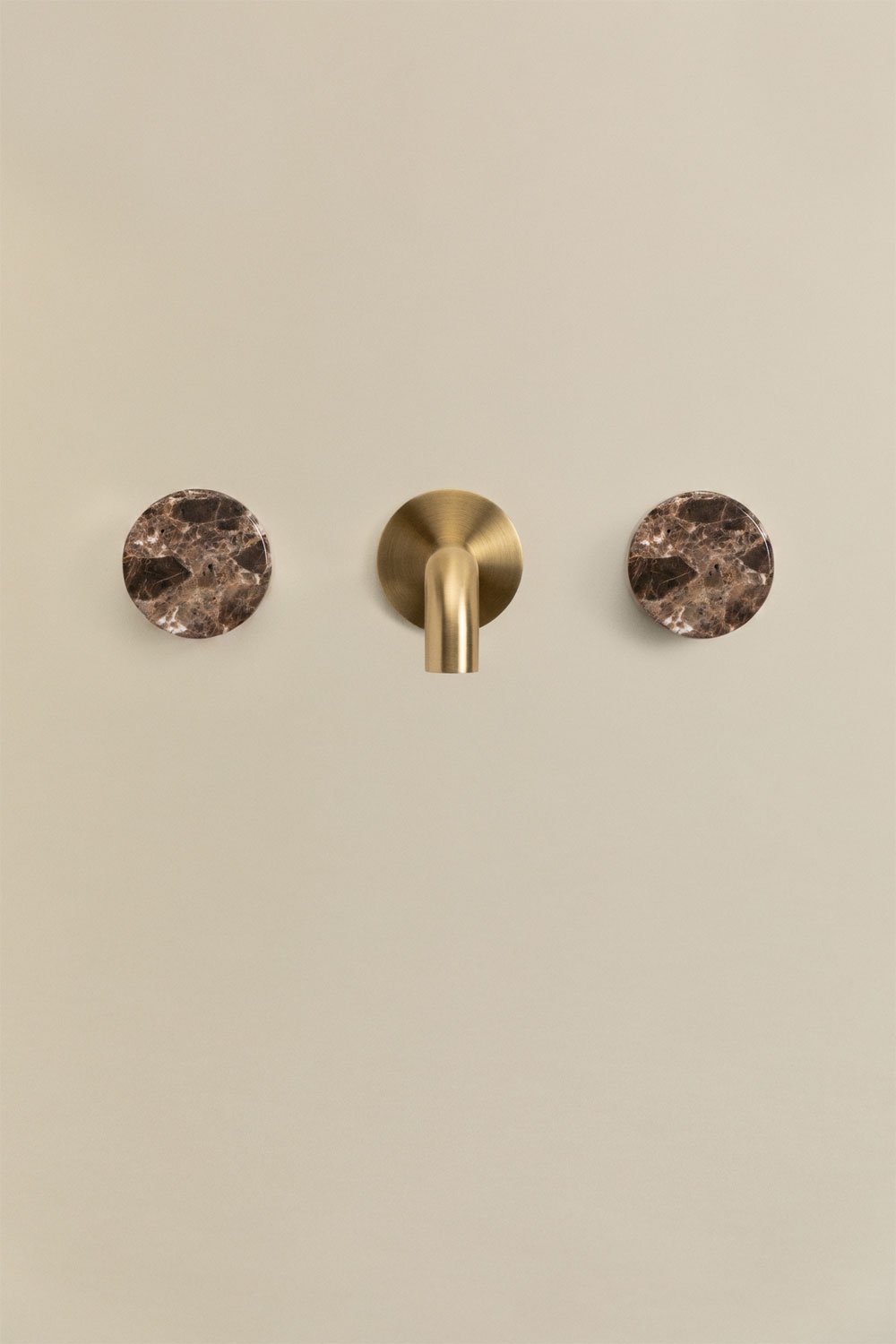 Gilstoin built-in basin mixer in brass and natural stone, gallery image 4
