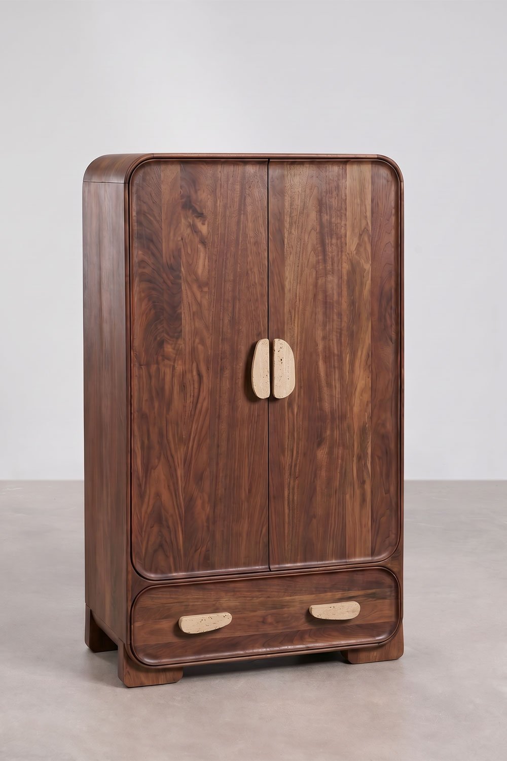 Mango wood and natural stone wardrobe Kivalina, gallery image 3