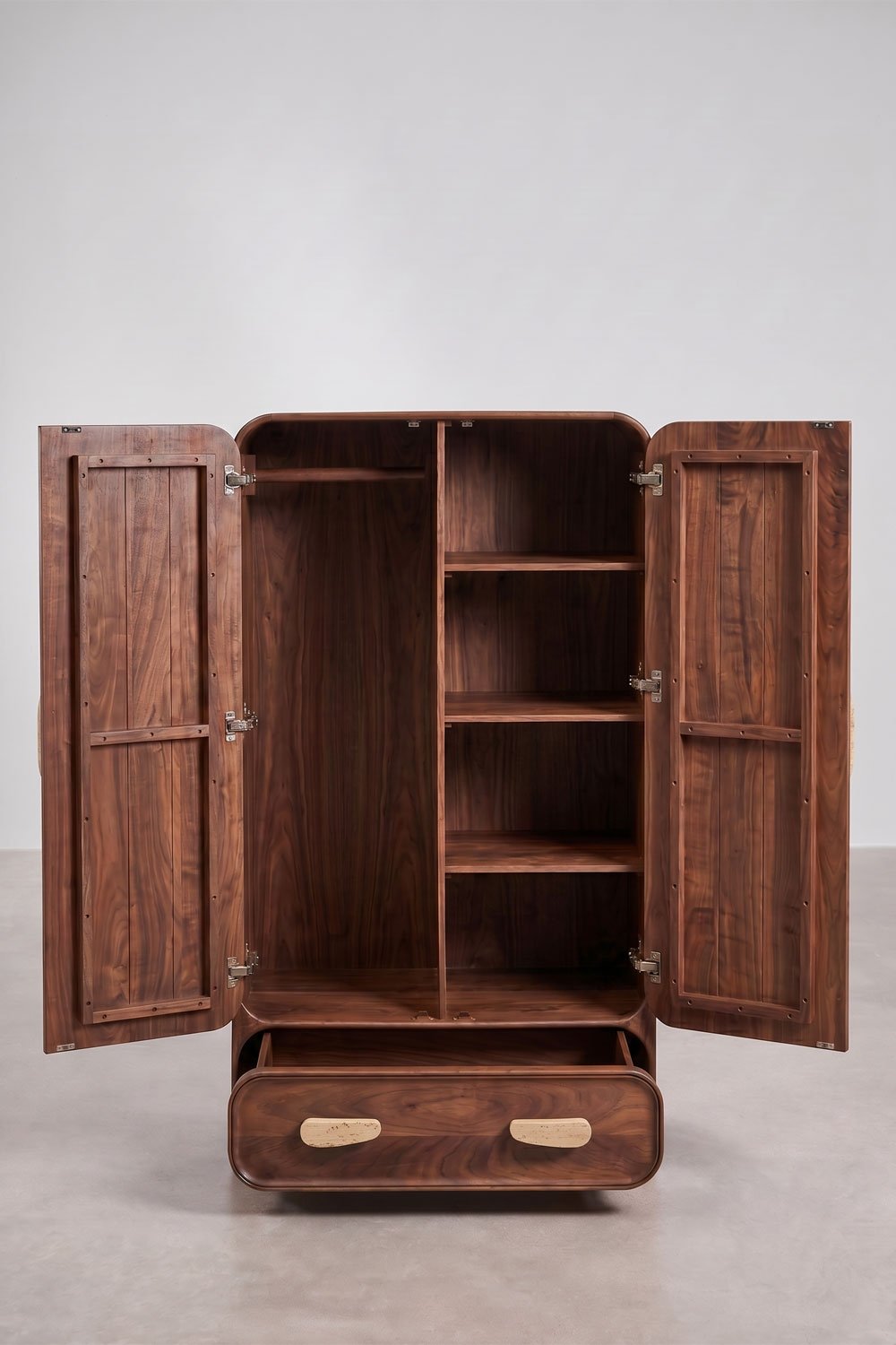Mango wood and natural stone wardrobe Kivalina, gallery image 5