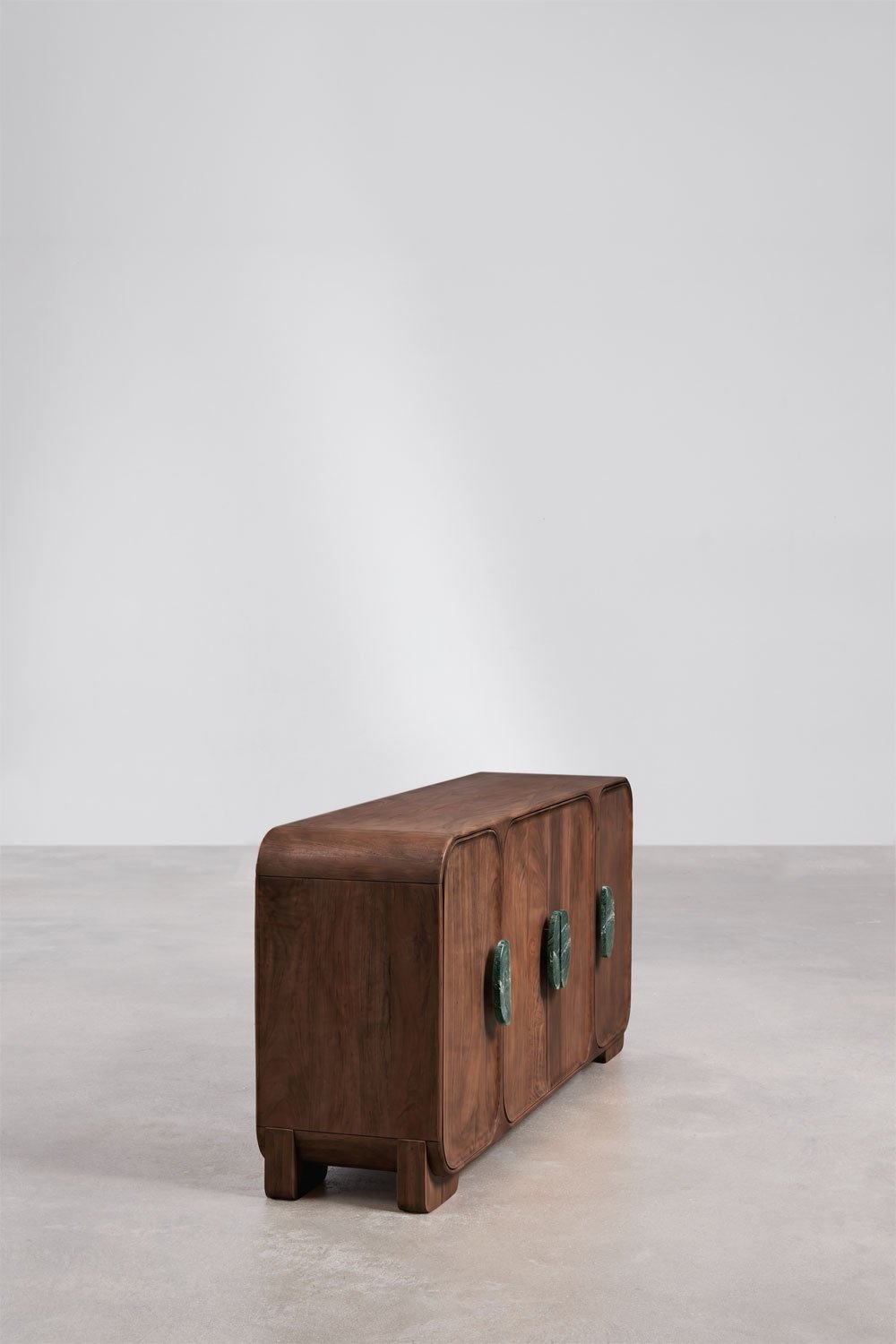 Sideboard 160x45 cm in mango wood and Kivalina natural stone, gallery image 4