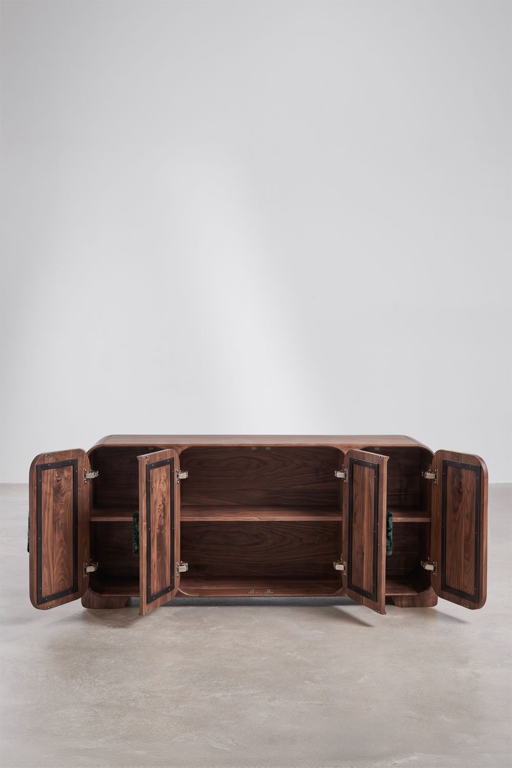 Sideboard 160x45 cm in mango wood and Kivalina natural stone, gallery image 5
