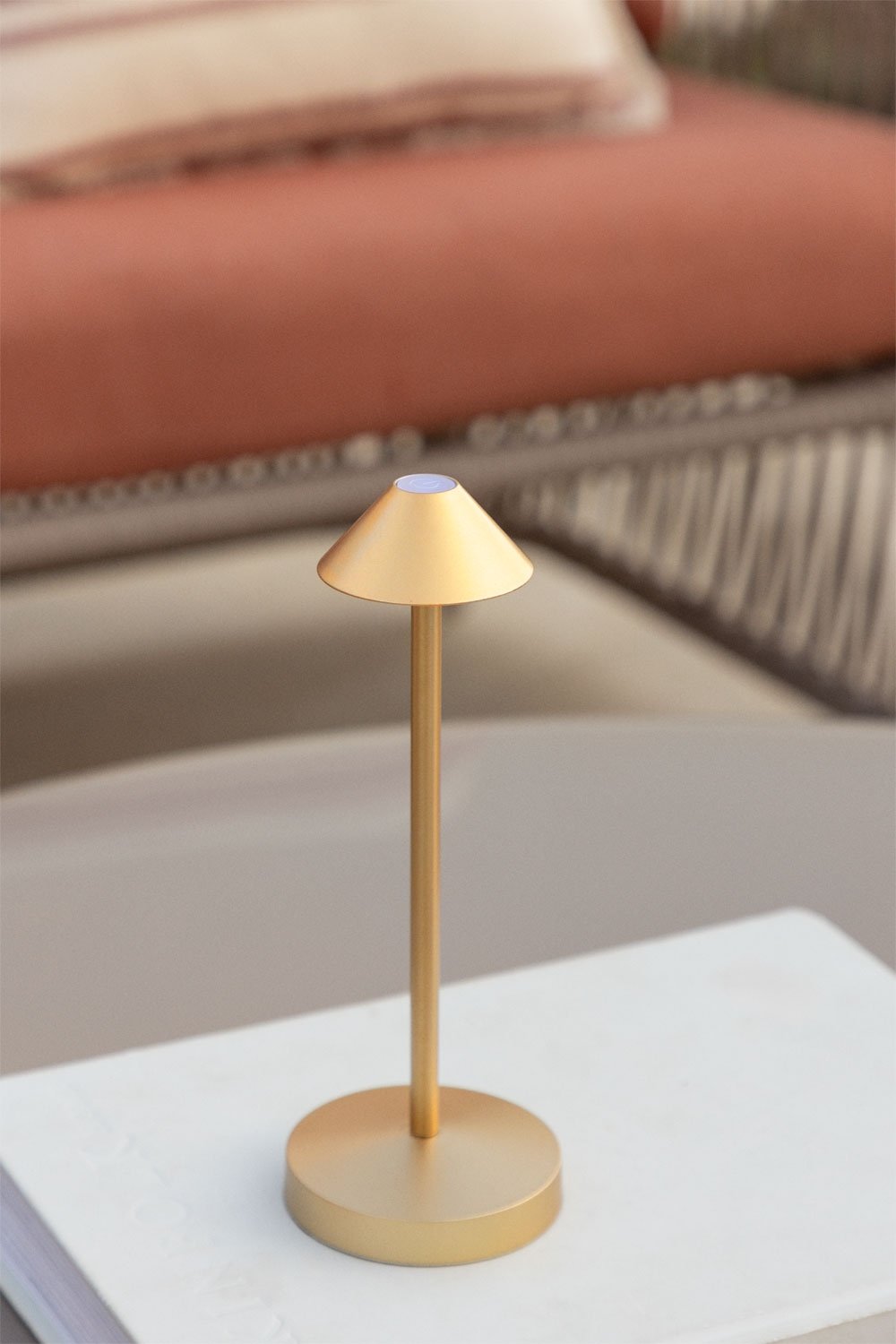Emilija wireless LED outdoor iron table lamp, gallery image 1