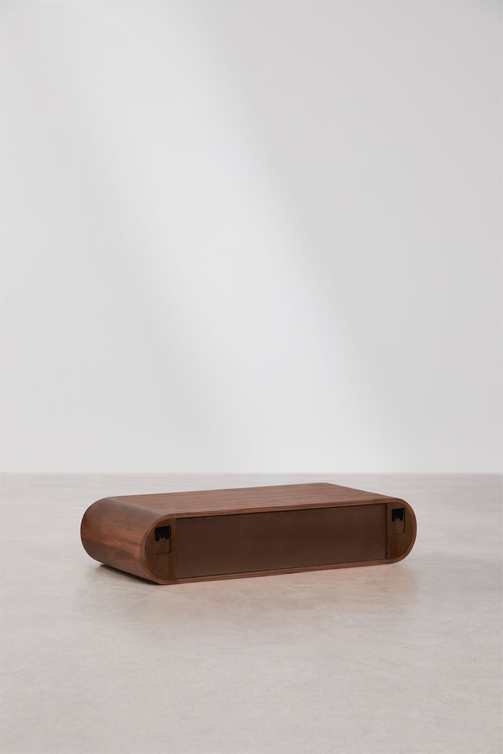 Wall-mounted entryway console 100x40 cm in mango wood and natural Kivalina stone, gallery image 7