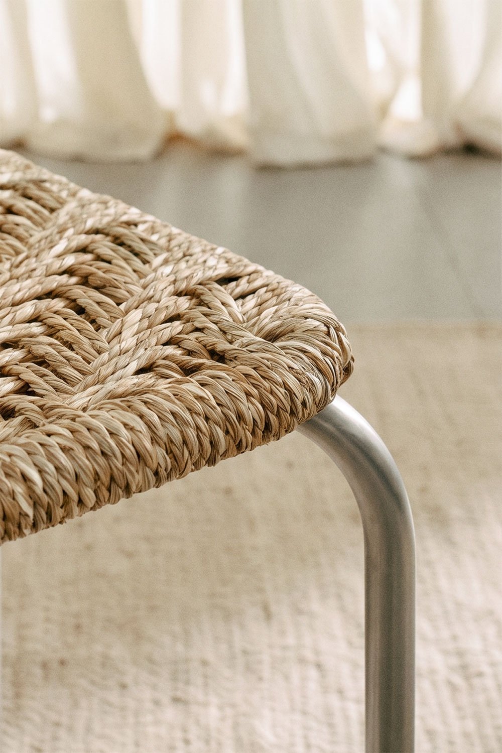 Stackable 45 cm low stool in stainless steel Narnial, gallery image 3