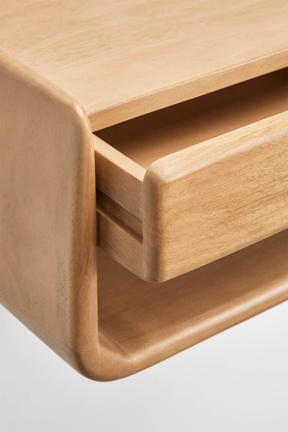 Tinsley 40x30 cm rectangular floating nightstand in wood, gallery image 5