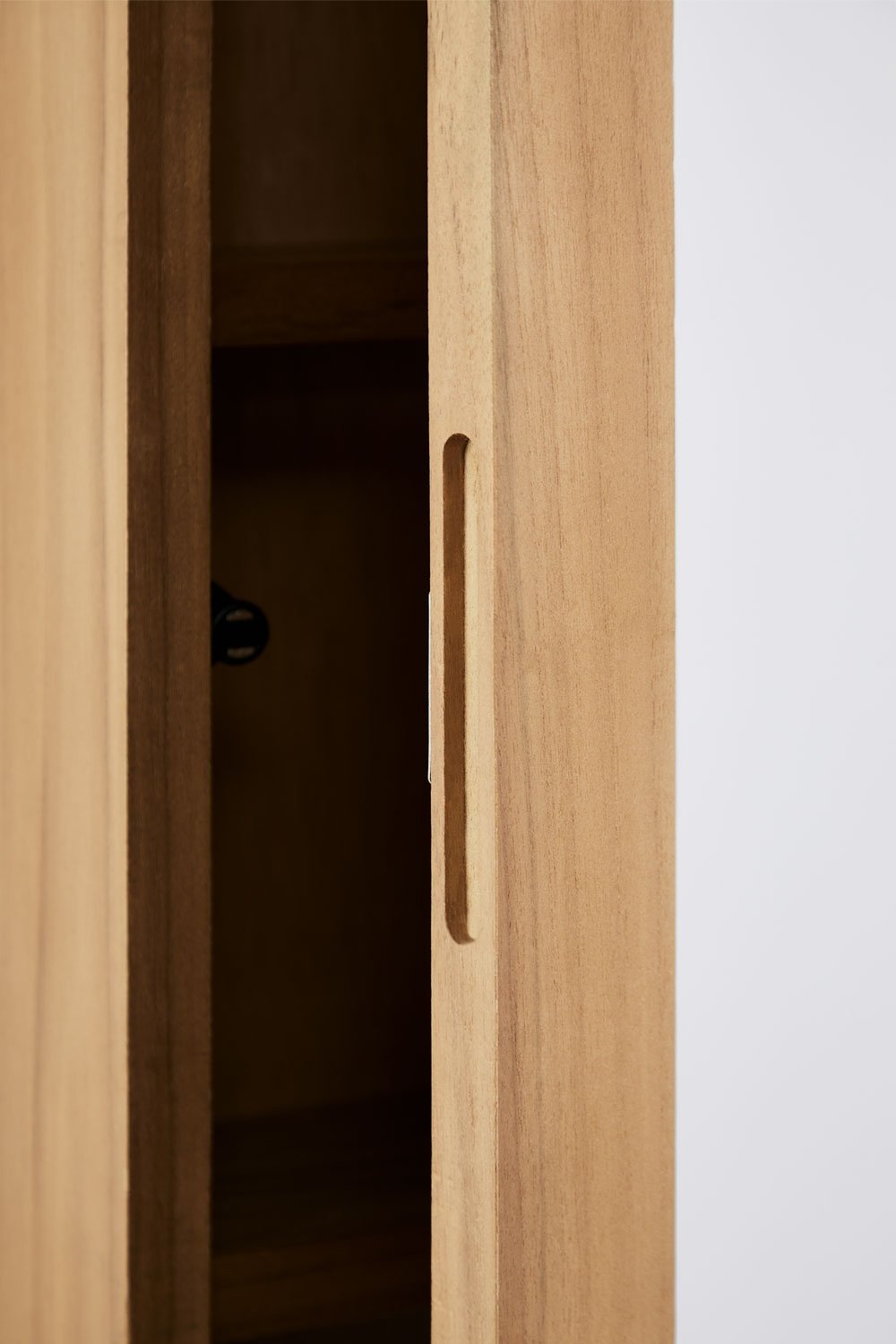 Rectangular Bathroom Wall Cabinet 45x60 cm Teak Wood Mirror Ian, gallery image 7