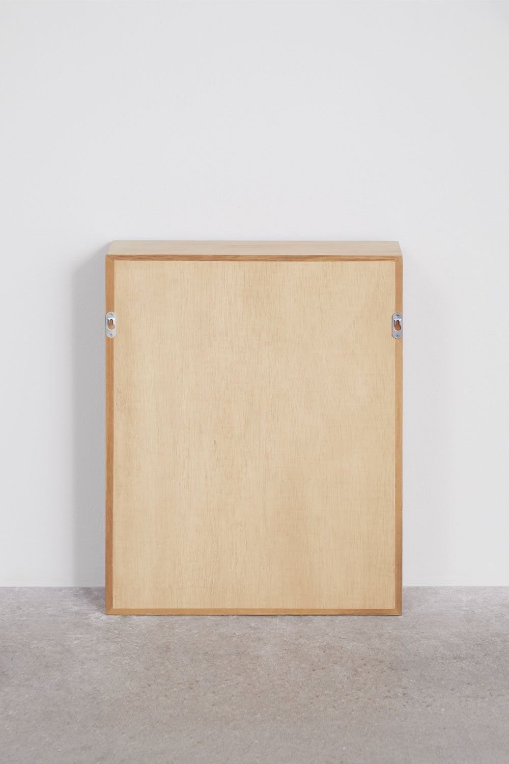 Rectangular Bathroom Wall Cabinet 45x60 cm Teak Wood Mirror Ian, gallery image 8