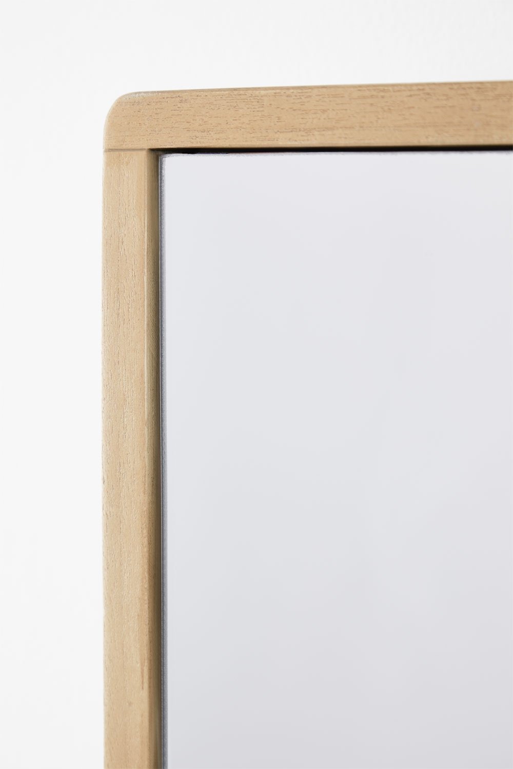 Square 60x60 cm wall cabinet for bathroom in teak wood with mirror Ian, gallery image 6