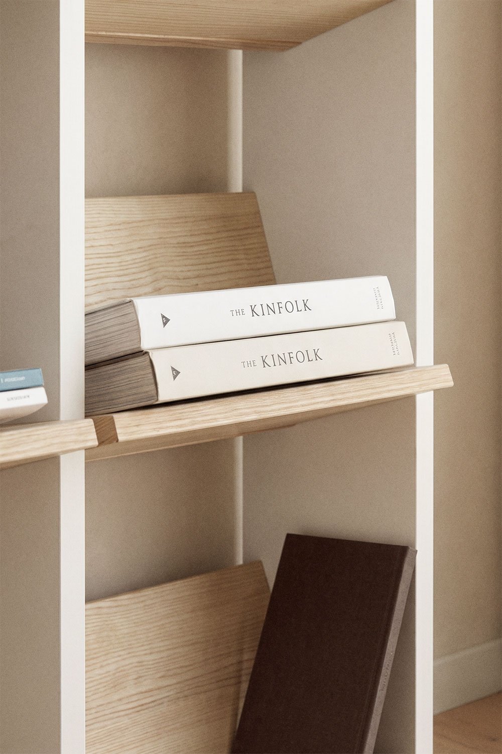 Double bookcase 85x90 cm in Broby wood, gallery image 2