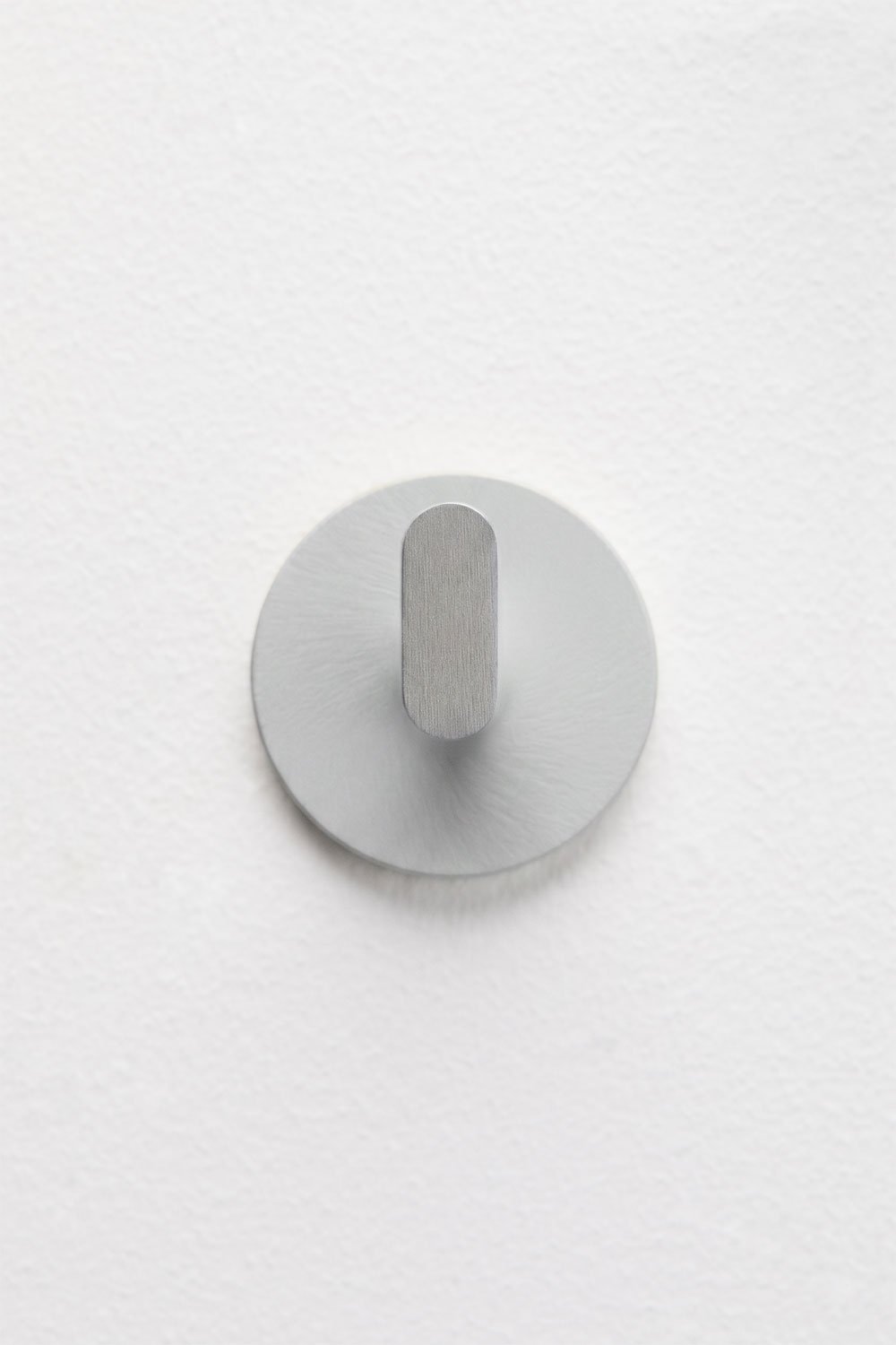 Adhesive bathroom hook in brushed grey stainless steel Caldrumi, gallery image 4