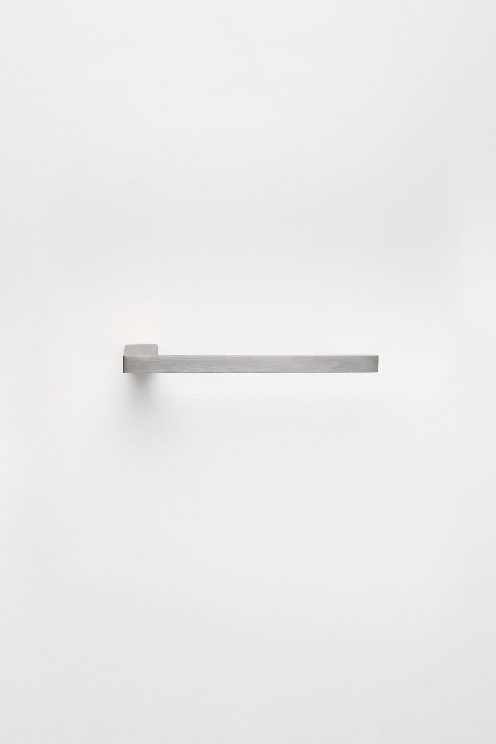 Wall-mounted 30 cm towel rail for bathroom in brushed grey stainless steel Olvam, gallery image 4