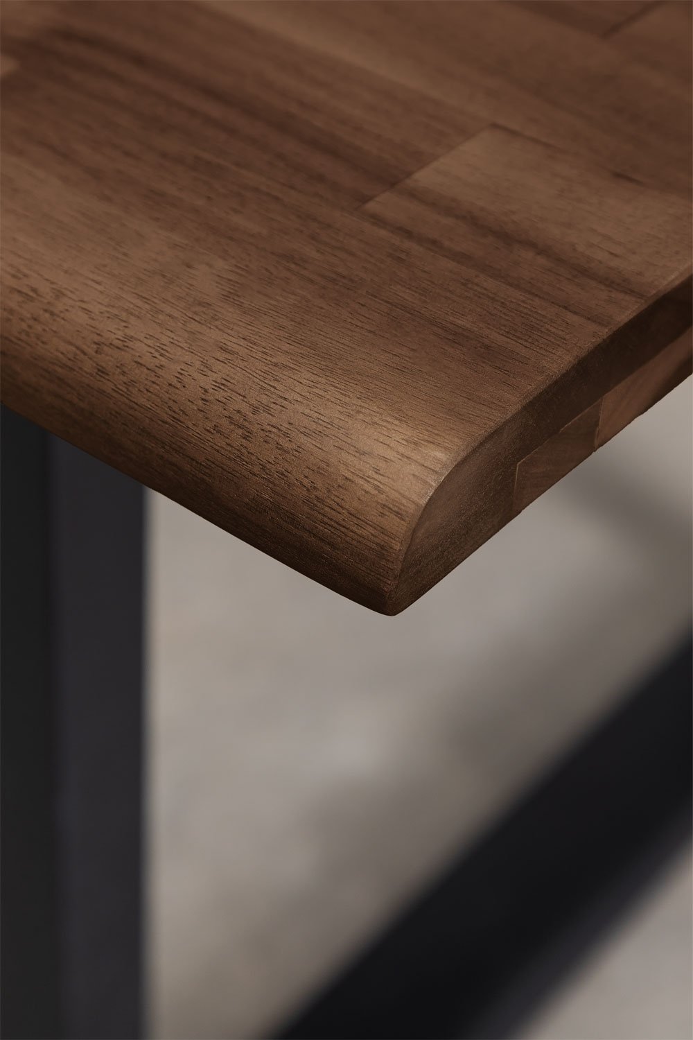 Rectangular dining table in acacia wood and steel (180x90 cm) Maupi, gallery image 4