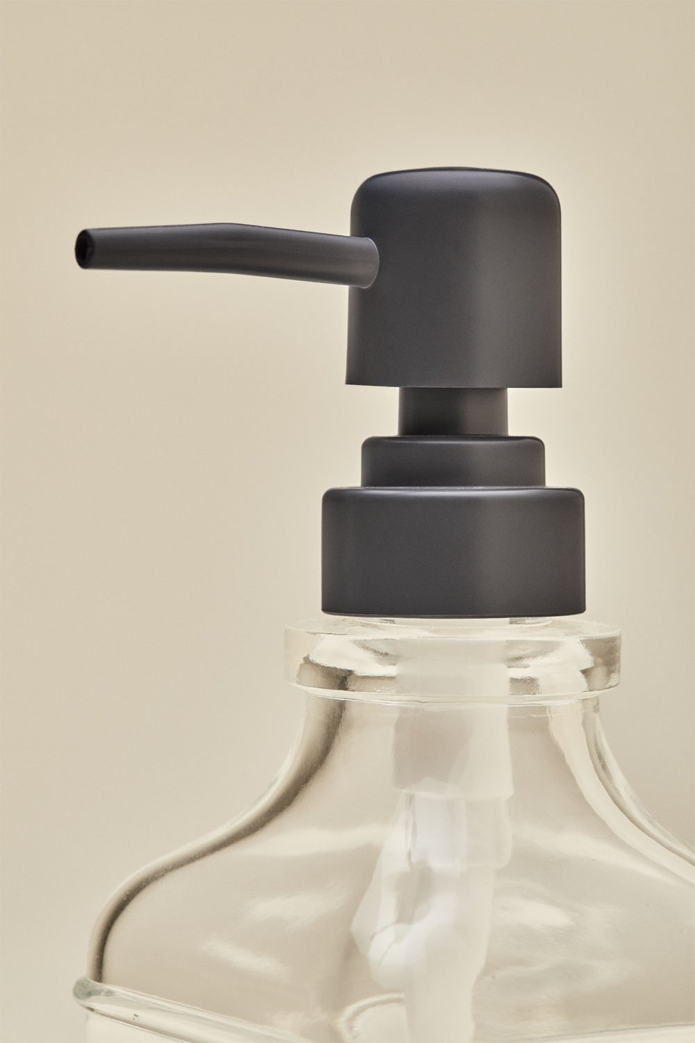 Darcei double kitchen soap dispenser in iron and glass, gallery image 6