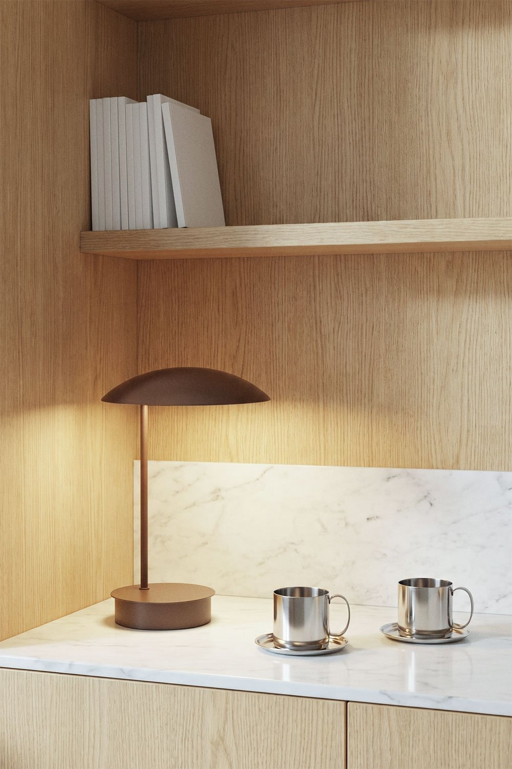 Wireless LED table lamp in iron Prismela, gallery image 2