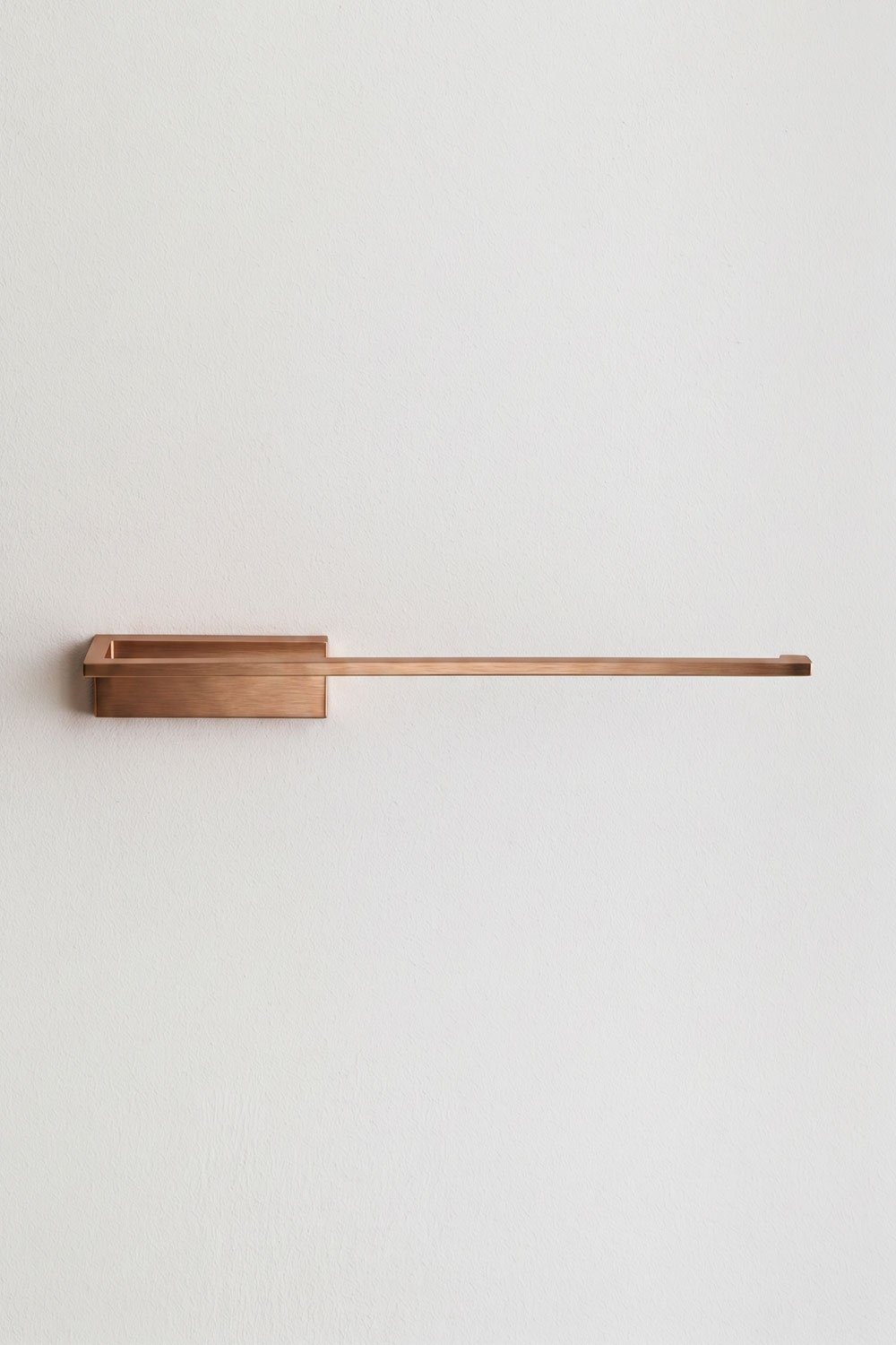 Adhesive wall-mounted 30 cm towel rail for bathroom in brushed rose gold stainless steel Jalter, gallery image 4