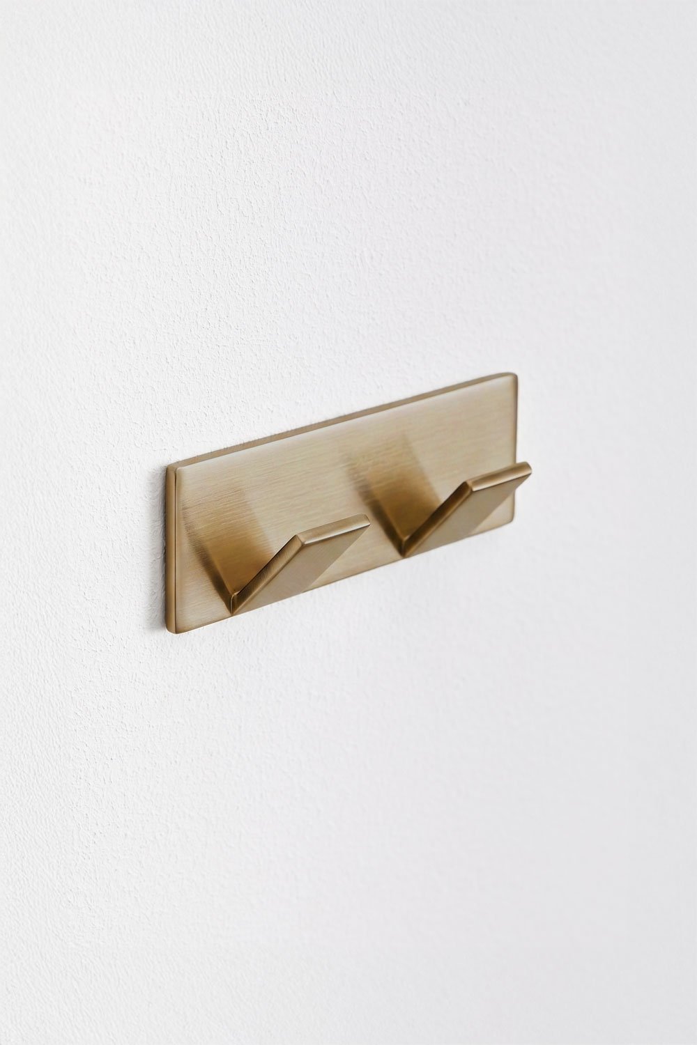 Adhesive bathroom hook in brushed gold stainless steel Jalter, gallery image 2