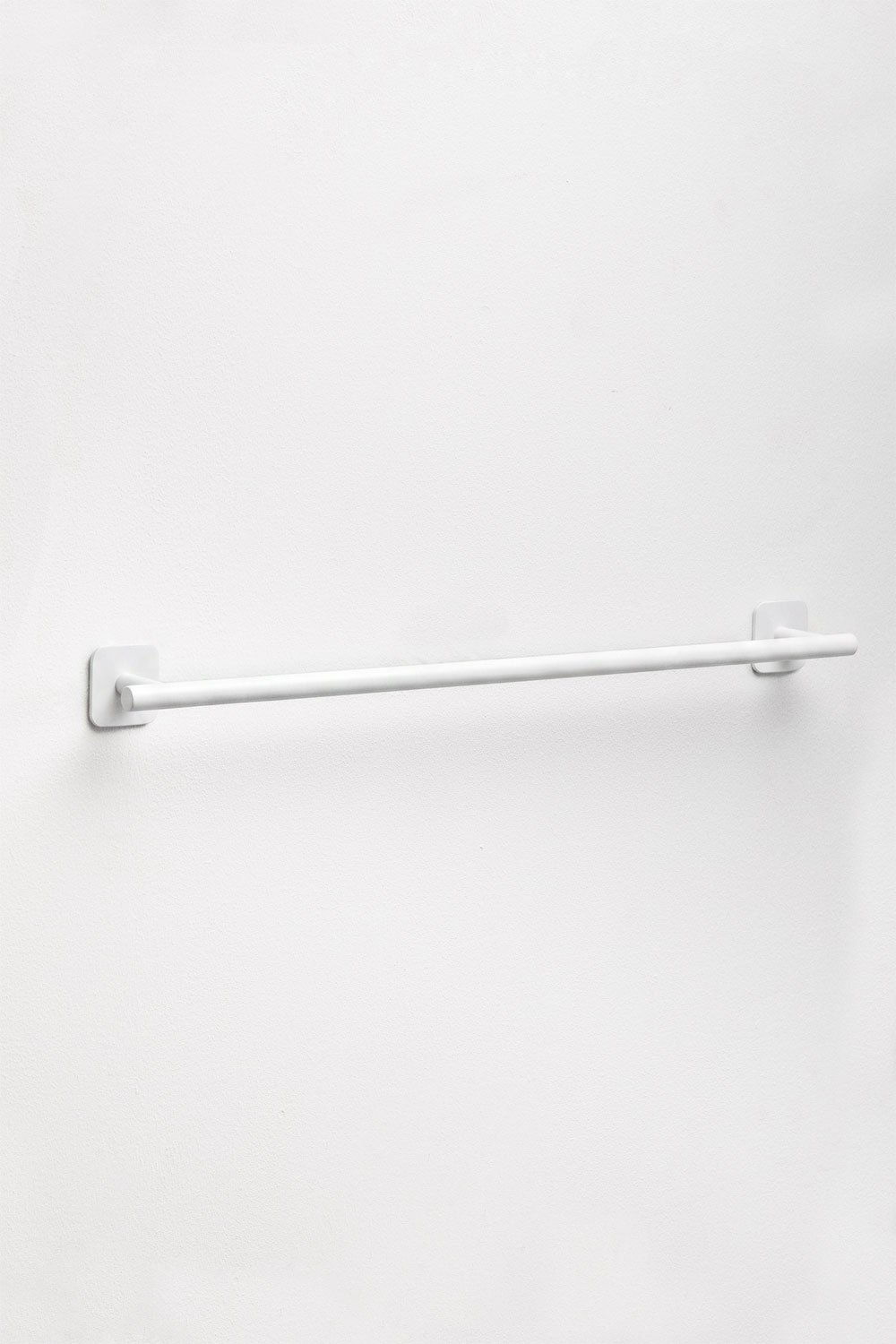 Adhesive wall-mounted 60 cm towel rail for bathroom in white stainless steel Ondreli, gallery image 3