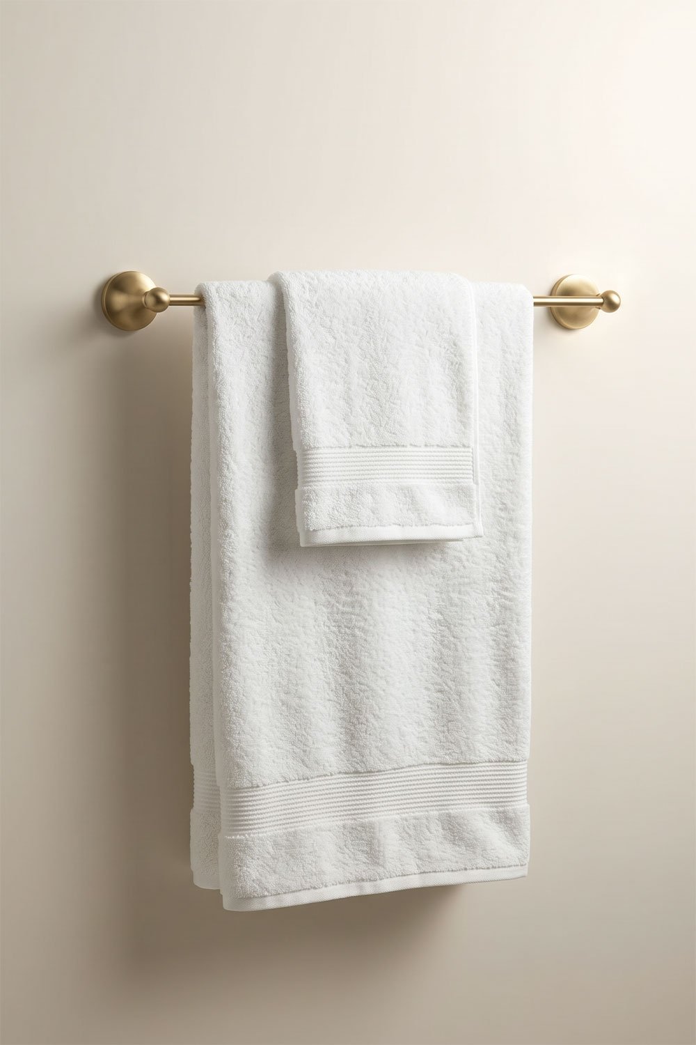 Alejandra stainless steel bathroom wall towel rail with bar ↔︎60 cm, gallery image 1