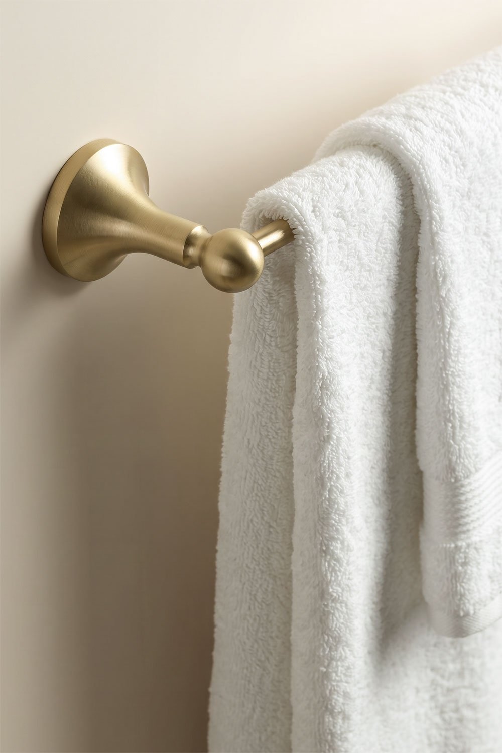 Alejandra stainless steel bathroom wall towel rail with bar ↔︎60 cm, gallery image 2