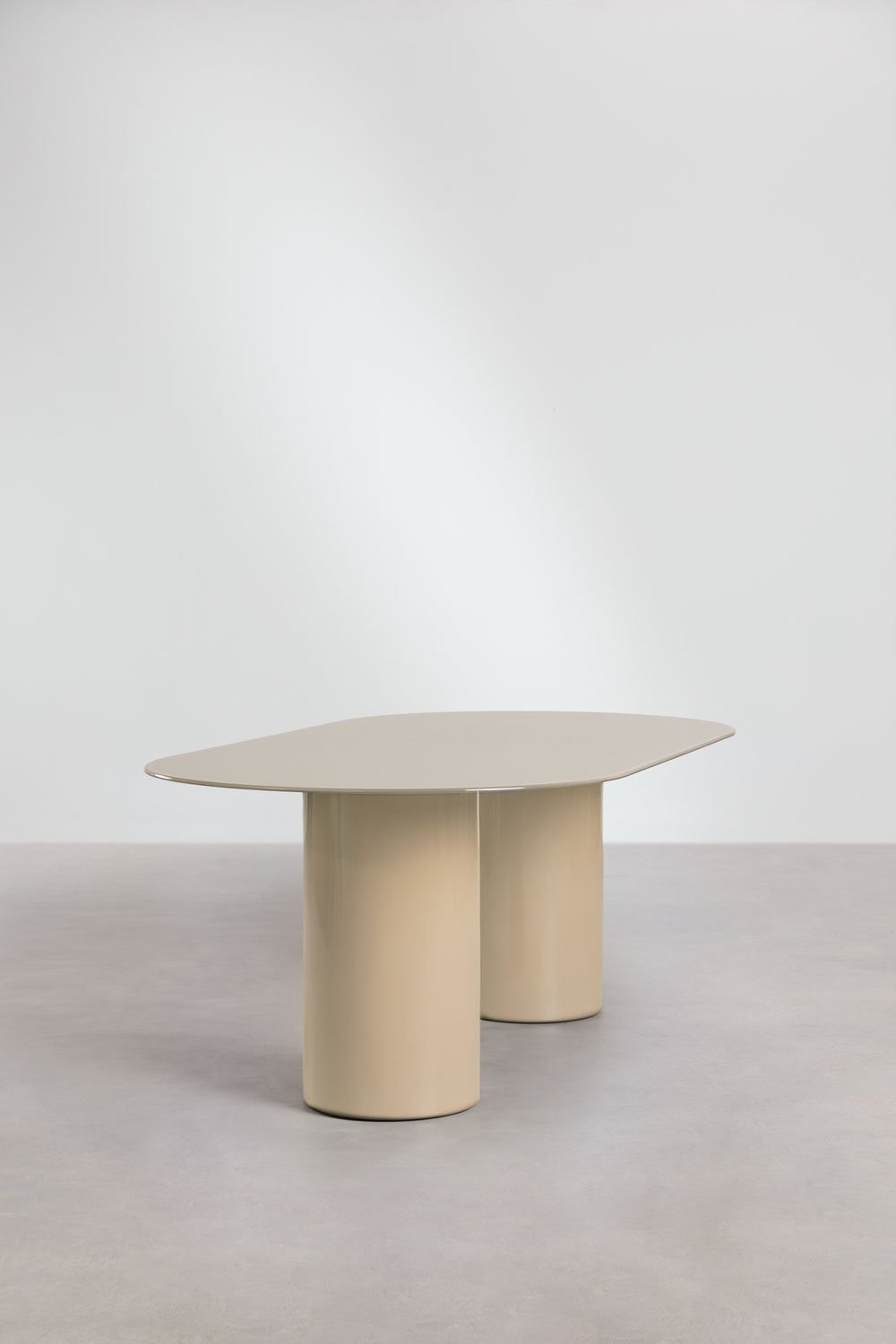 Oval dining table 220x110 cm in tempered glass and MDF Asgri, gallery image 4
